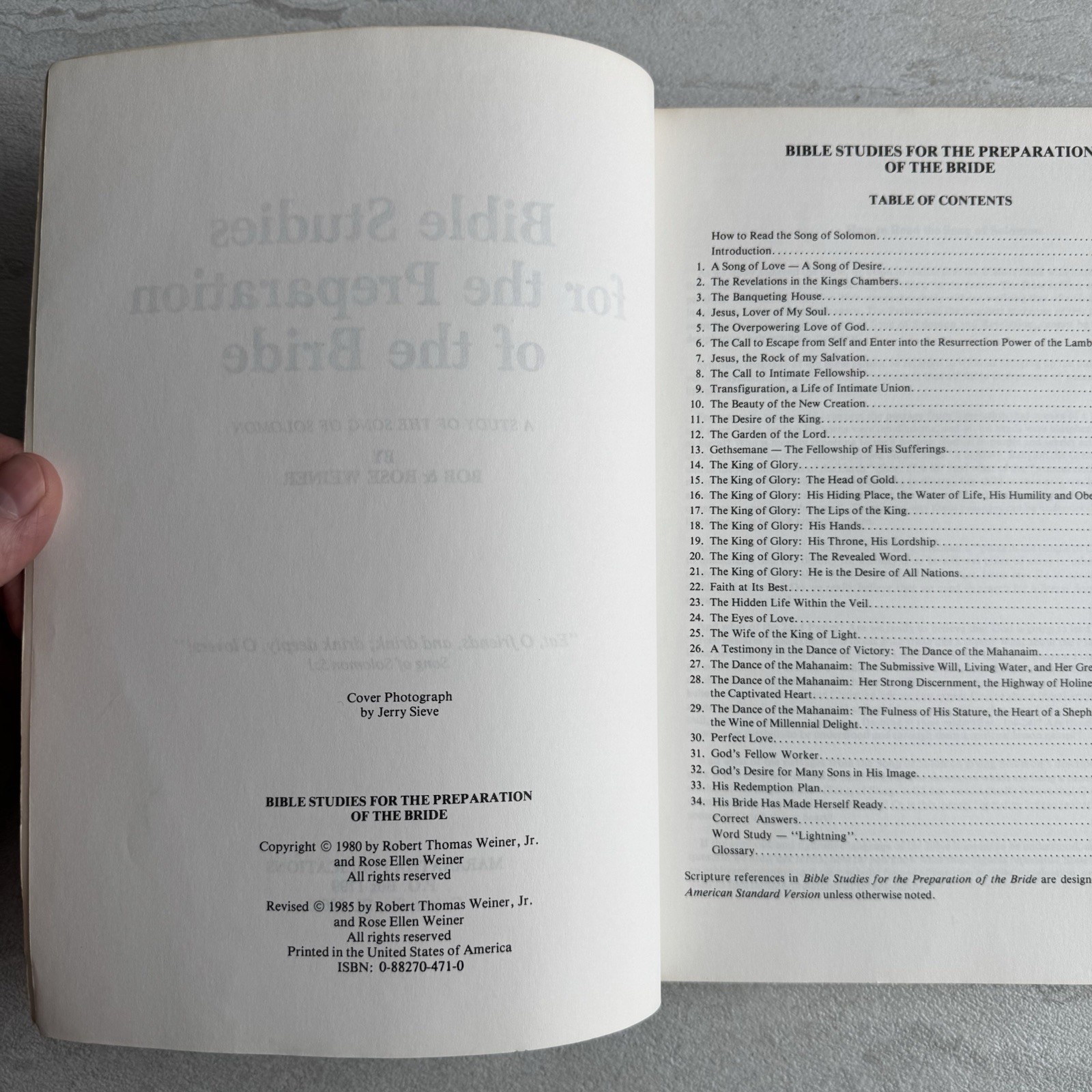 Bible Studies for the Preparation of the Bride: A Study of the Song of Solomon