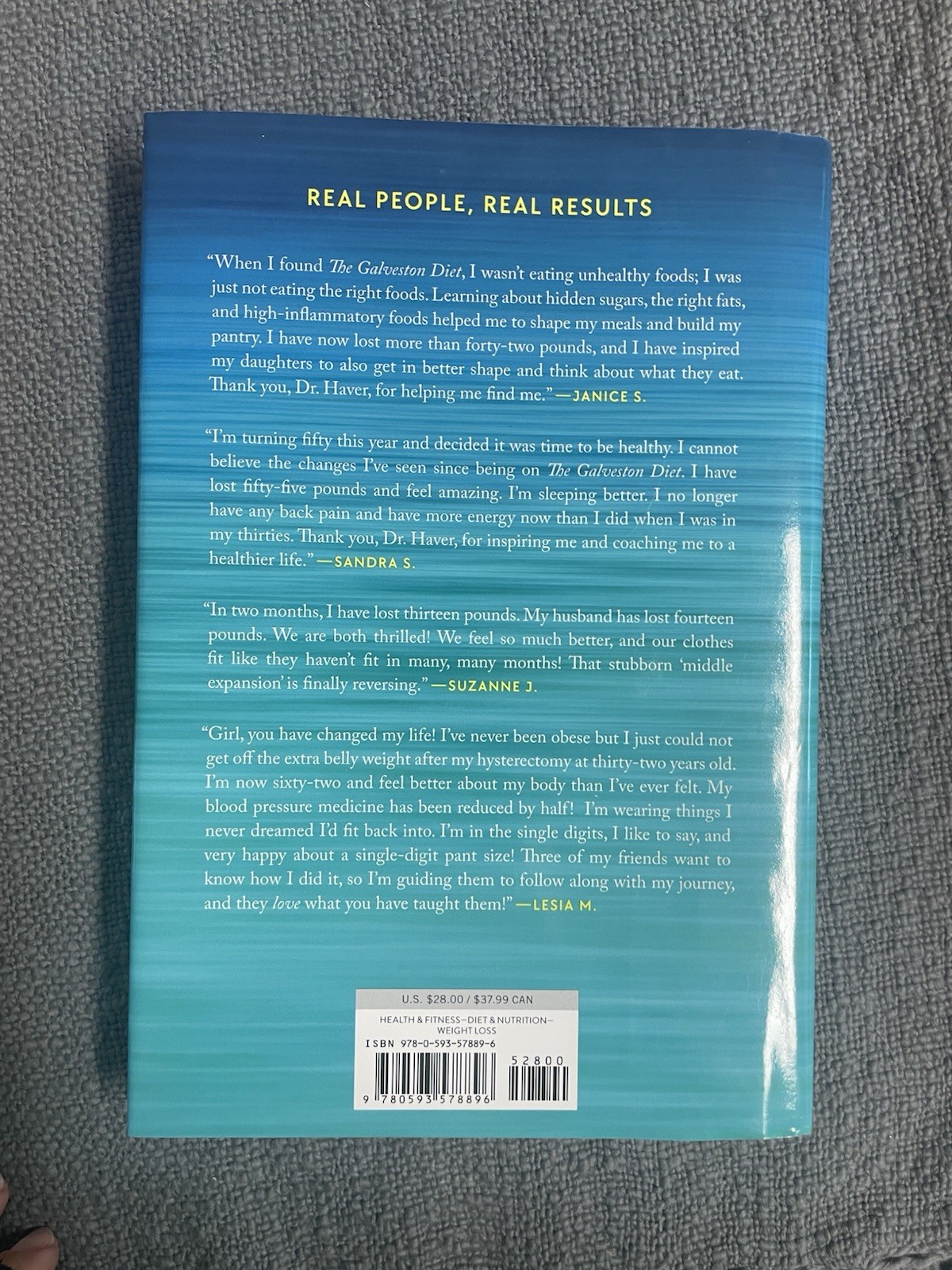 The Galveston Diet Hardcover by Mary Claire Haver, MD, Dieting, Weight Loss