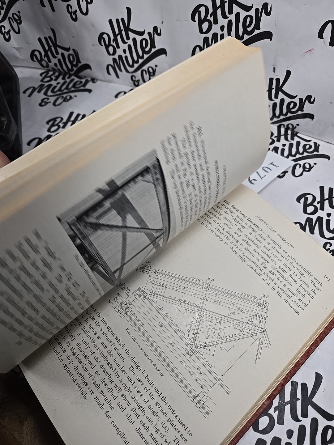 Vintage 1940 Mechanical Drawing by French Hardcover Book