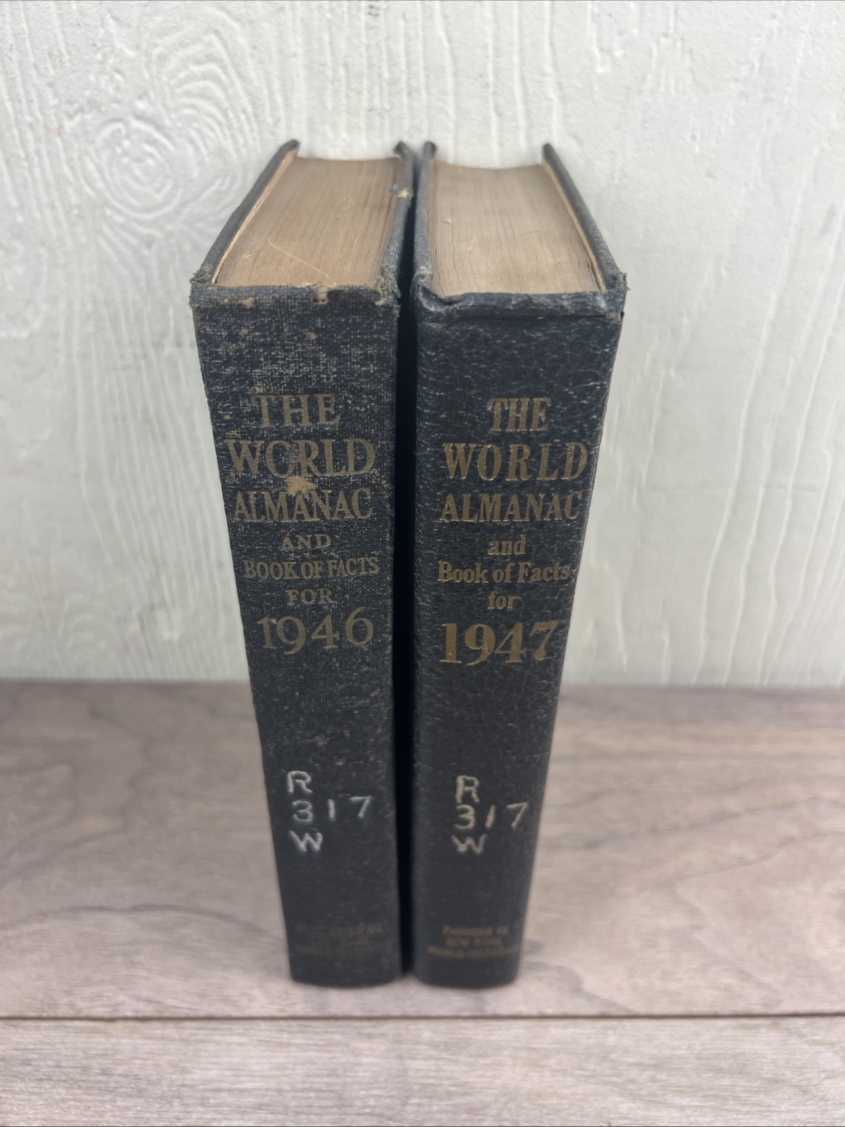 The World Almanac and Book of Facts 1946 & 1974 Vintage Hardcover Set