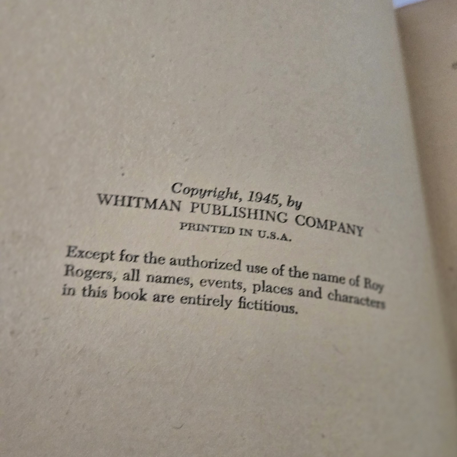 Roy Rogers and The Gopher Creek Gunman Whitman Publishing 1945 HCDJ Western