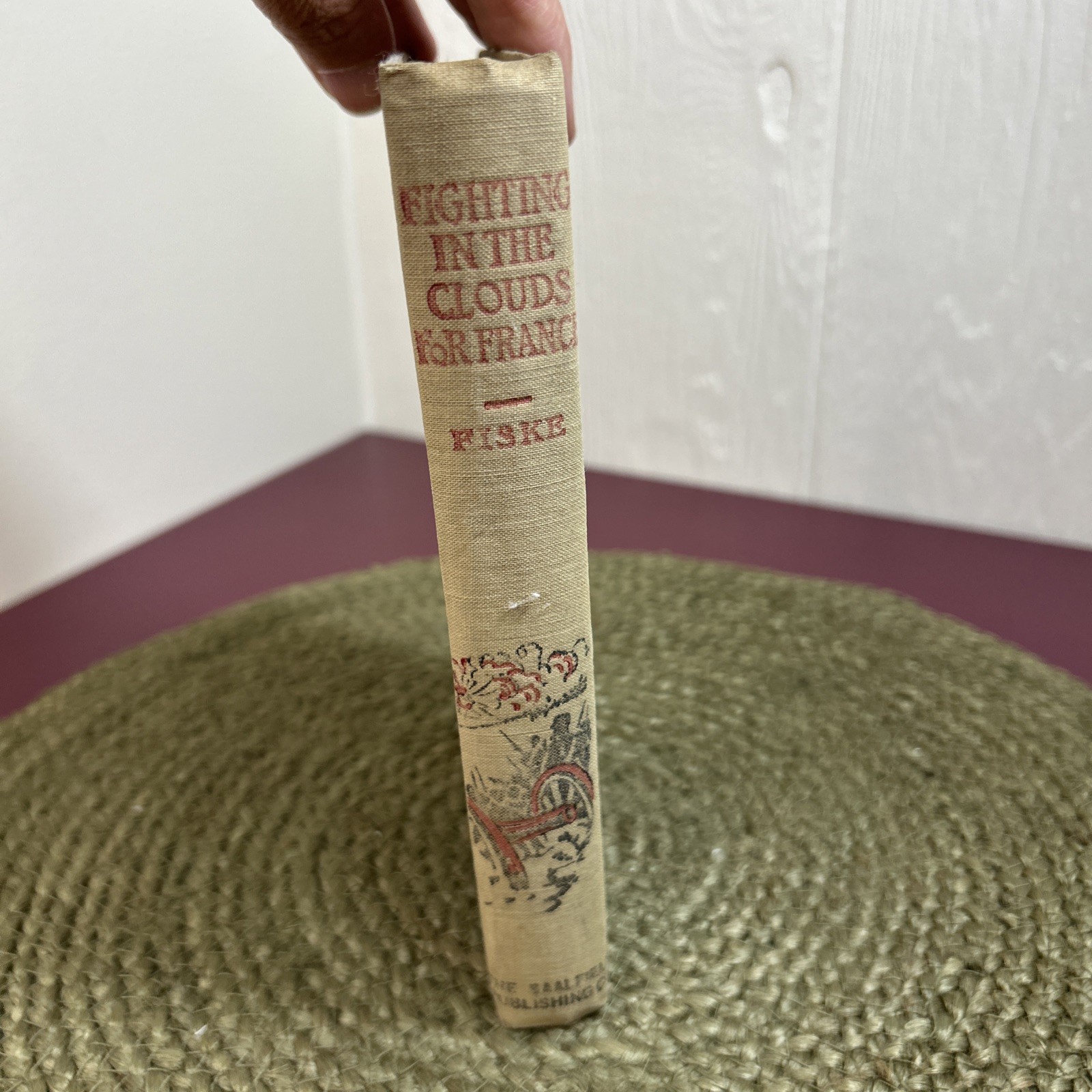 Antique 1915 Fighting in the Clouds For France Colonel James Fiske Book WW1