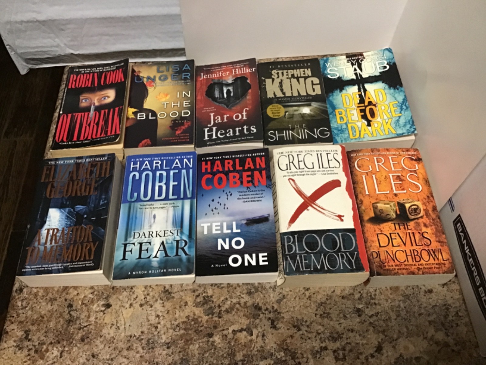Thriller/Suspense/Mystery Paperbacks 1988-2020 Lot of 10 Books