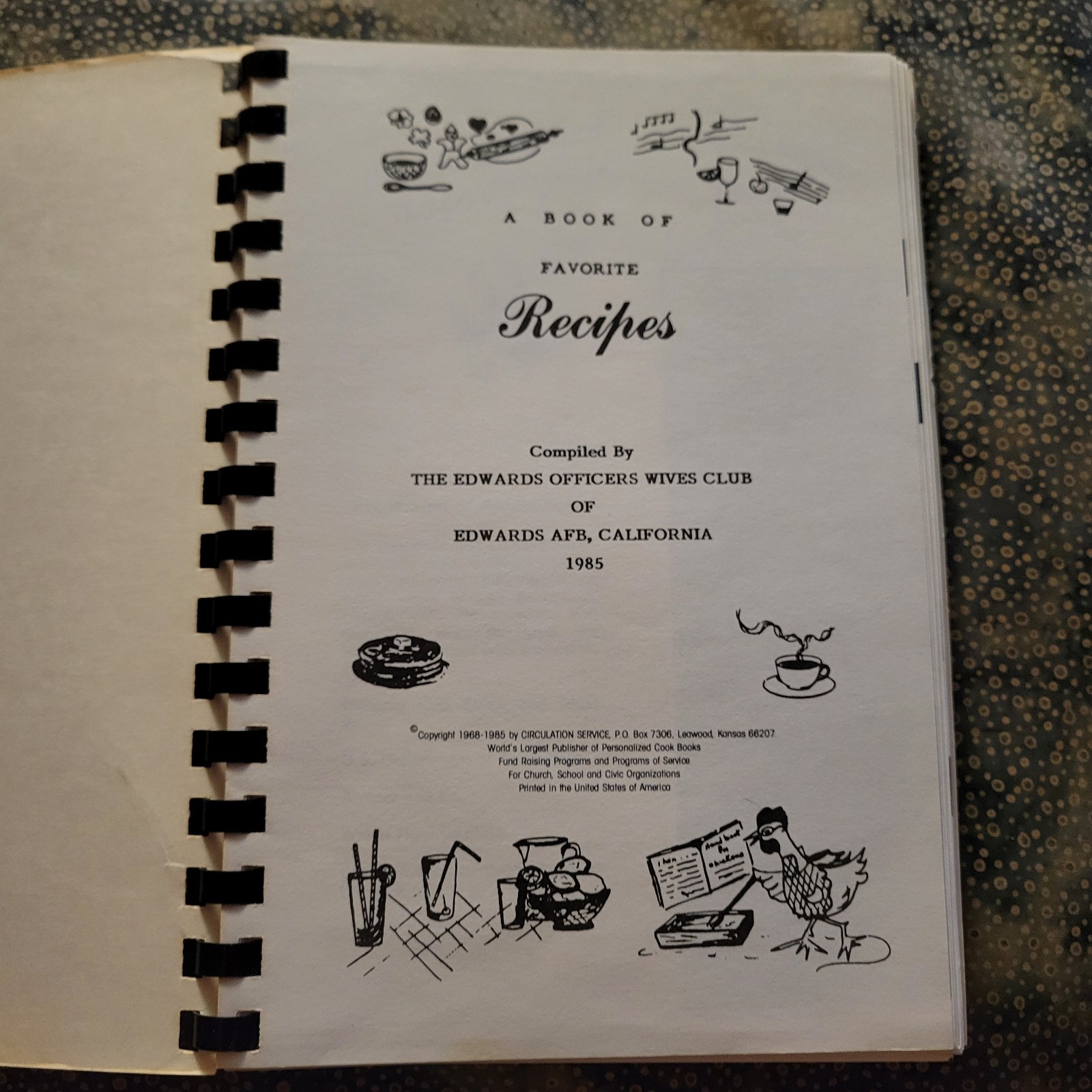Test The Best! 3rd Anniversary Edwards Air Force California BaseCookbook, 1982