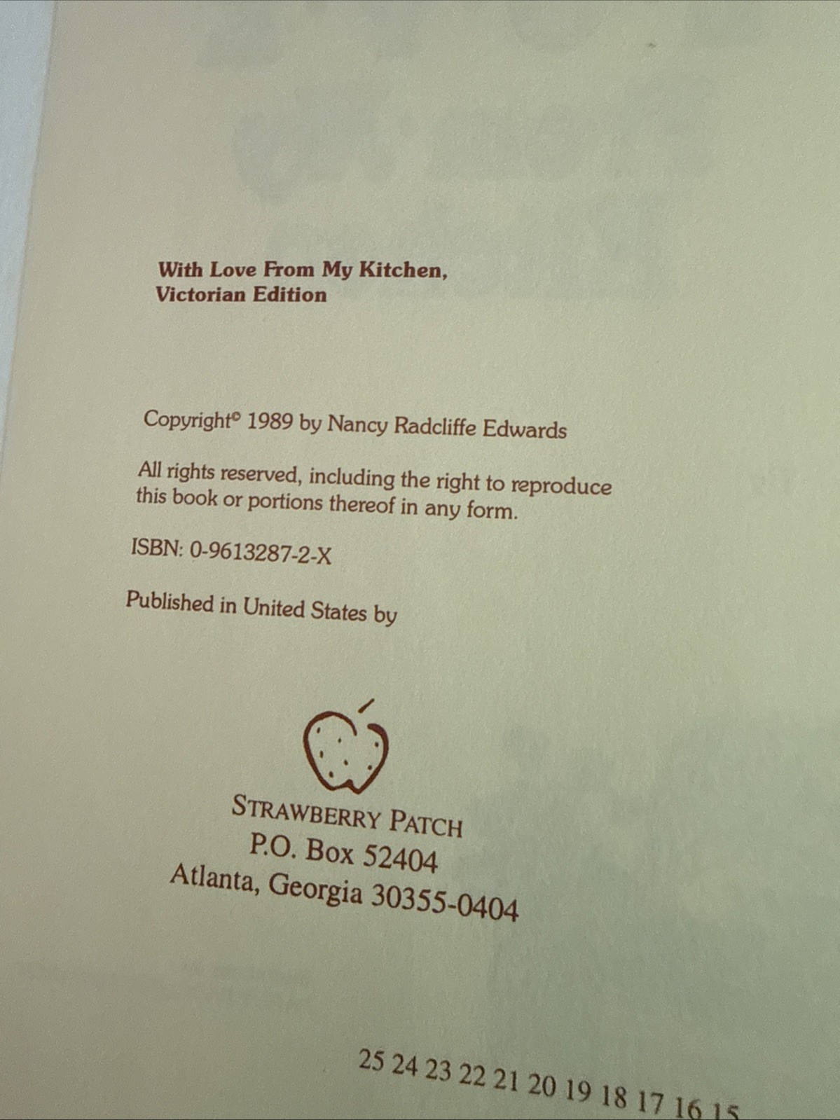 With Love from My Kitchen – Spiral-bound, by Nancy Radcliffe Edwards – Like new