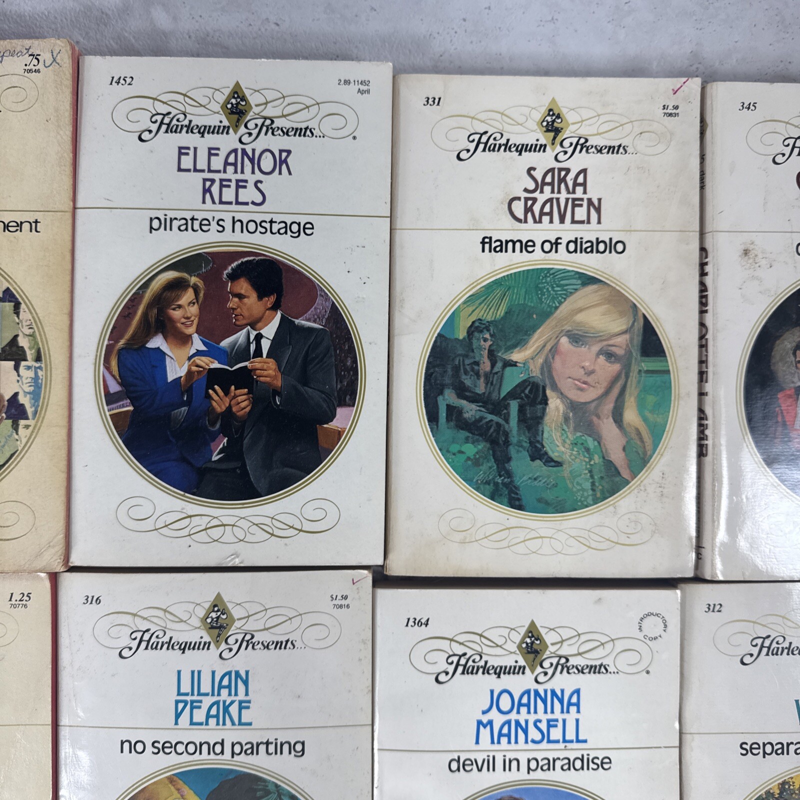 Lot of 20 Harlequin Presents Romance Paperback Books Vintage 1496