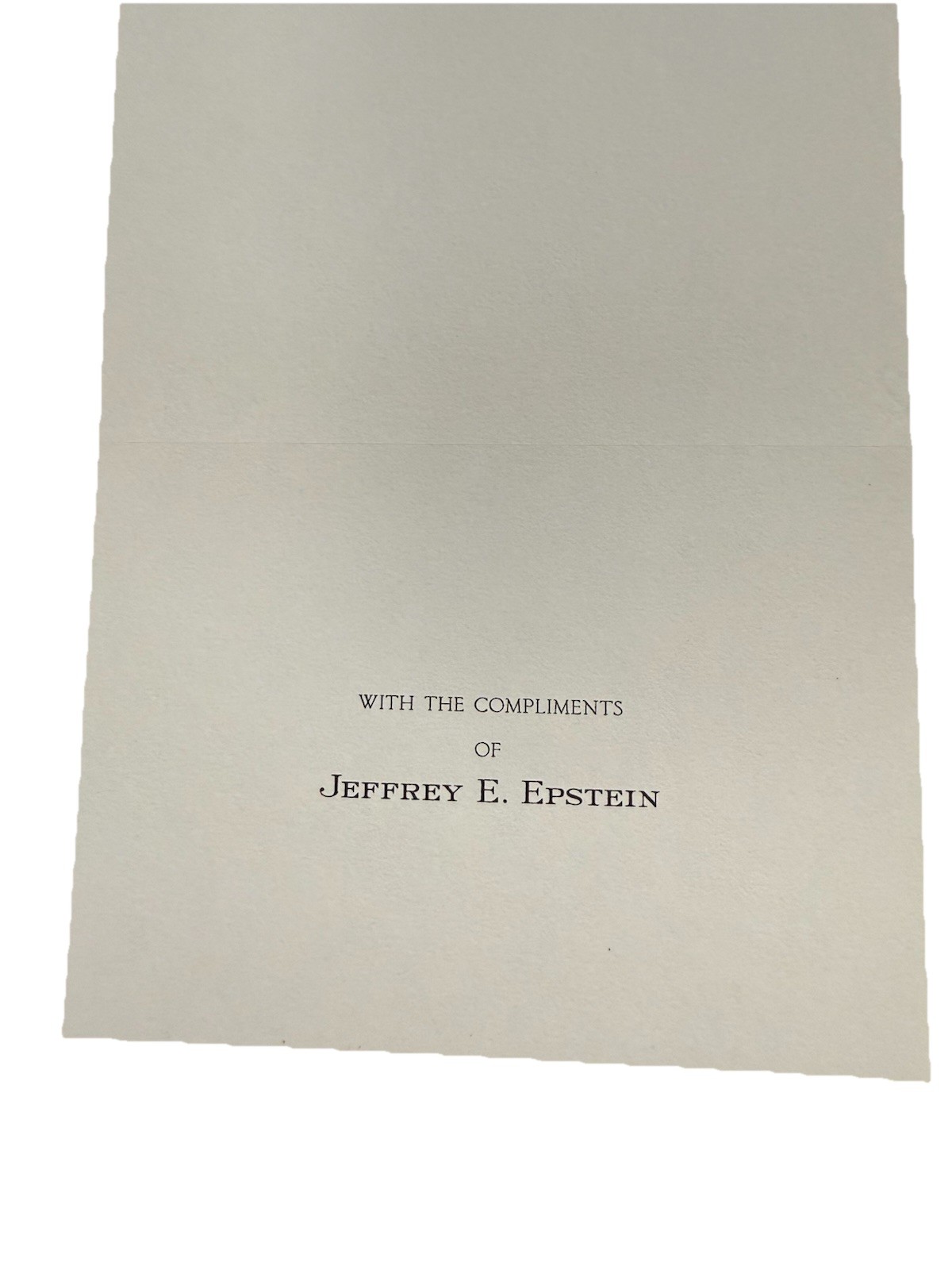 DEFECTIVE Correspondence Jeffrey E Epstein Palm Beach Florida G3D