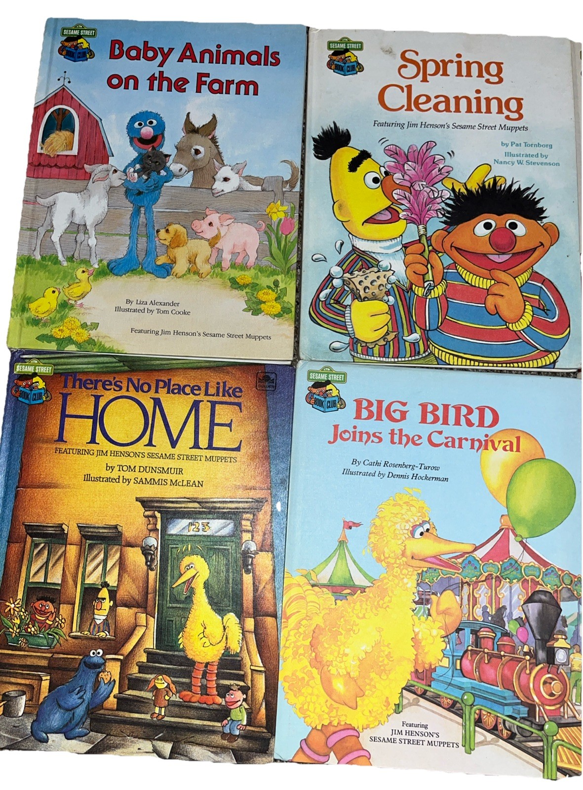 Sesame Street Book Club 80’s Vintage Lot of 8 Bert Ernie Oscar Big Bird Muppets