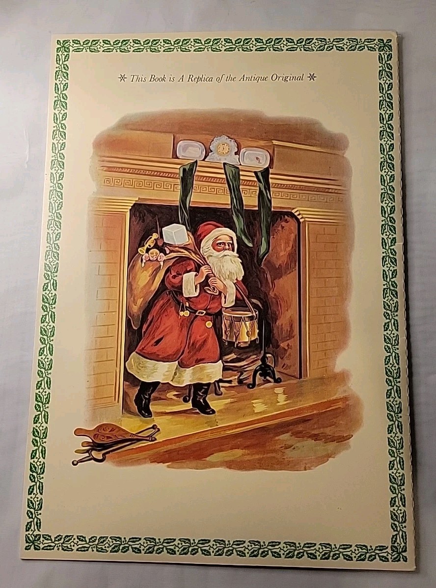 Vintage 1970s The Night Before Christmas Coloring/Story Book 15″ x 10.5″ Unused
