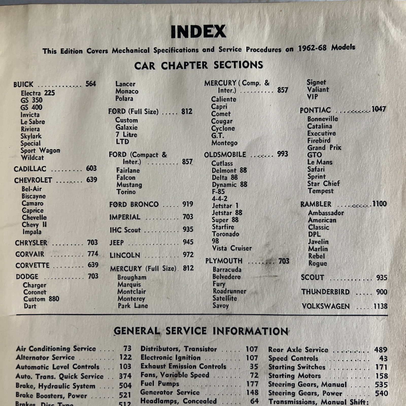 Vintage Chilton 1968 Motor’s Auto Repair Manual Hard Cover