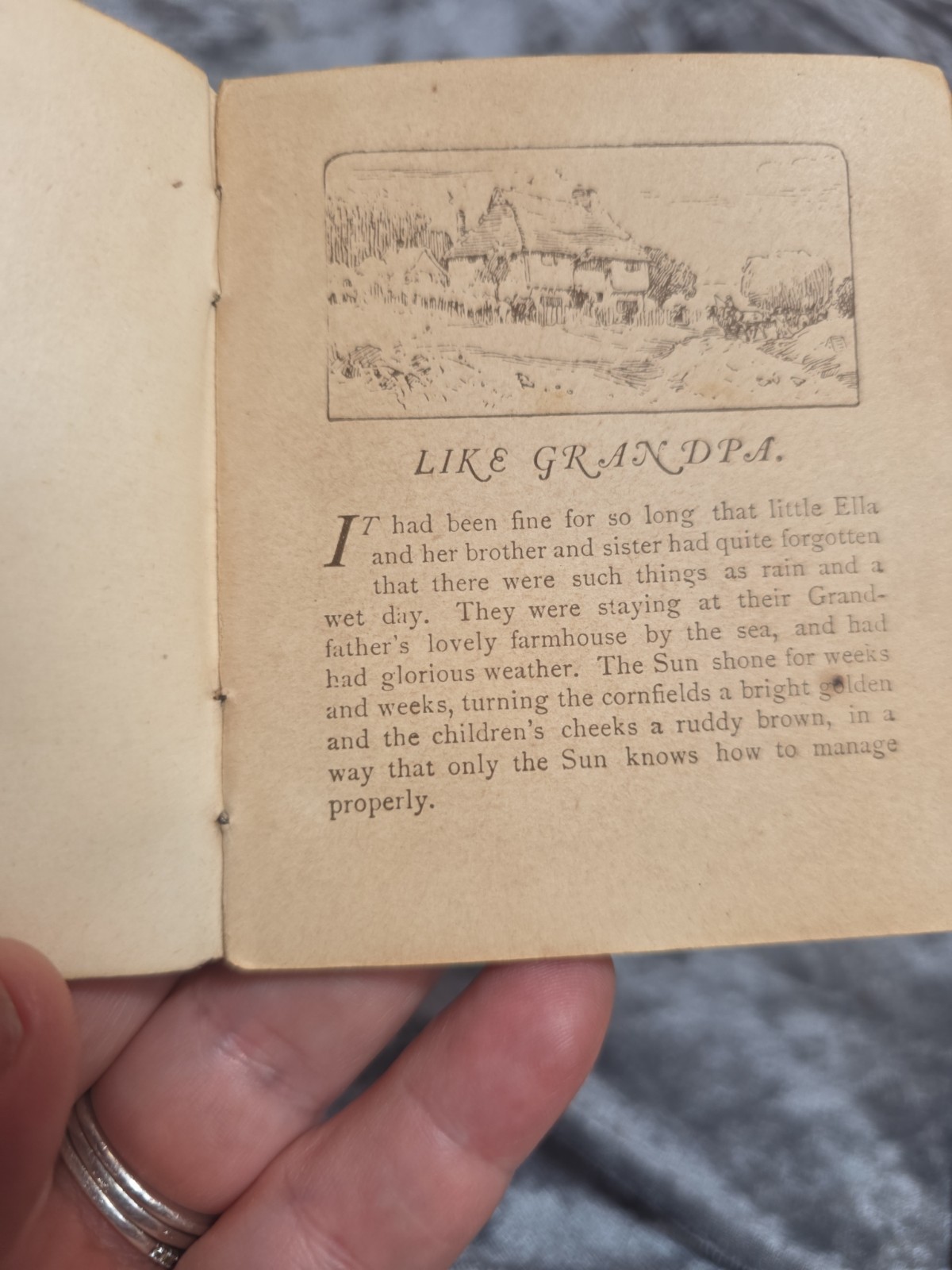 „Like Grandpa“ 1886 by Ernest Nister Mini Book