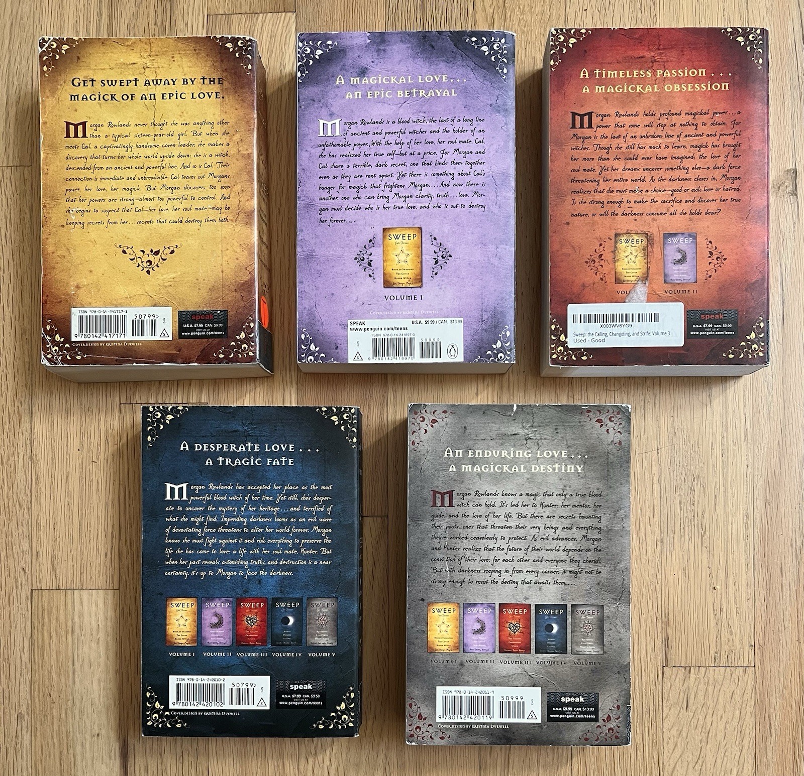COMPLETE Sweep Series Volume 1 2 3 4 5 Cate Tiernan Lot 15 Stories I II III IV V