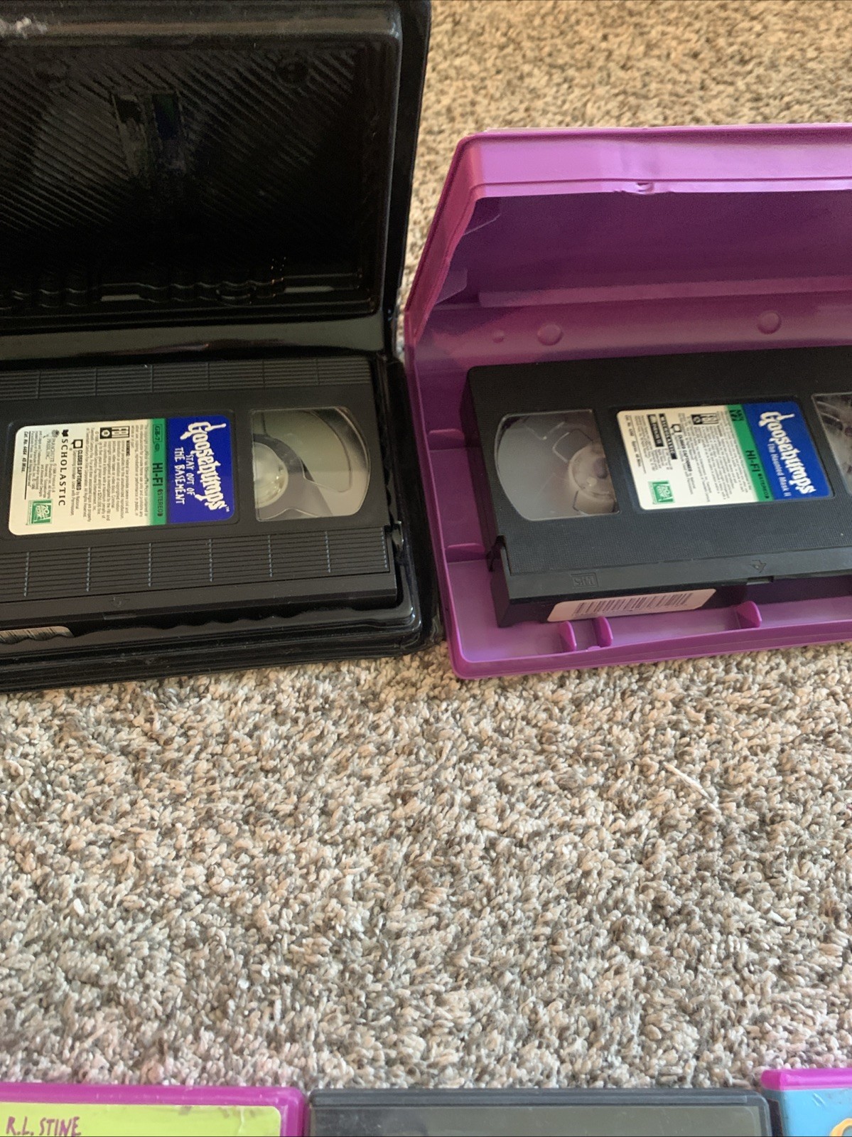 Lot of Vintage Goosebumps Books VHS DVD 27 Items Total 90s Stine R.L