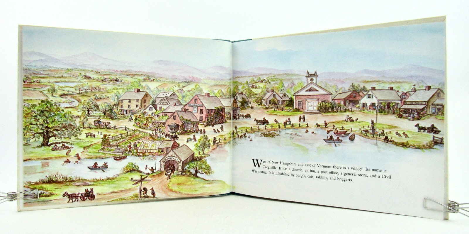 CORGIVILLE FAIR Tasha Tudor 1971 3rd Printing Signed HBDJ Near Fine