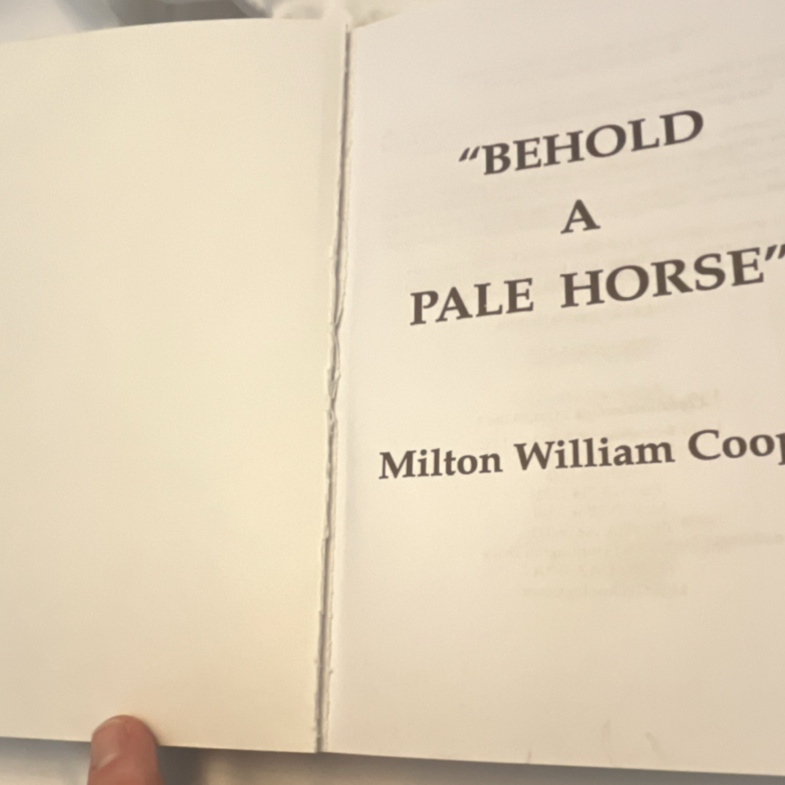 Behold a Pale Horse Milton William Cooper Paperback Light Technology Publishing