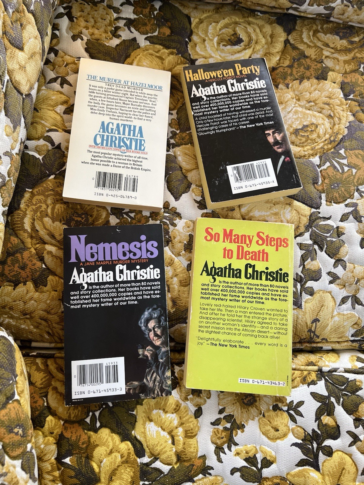 Lot of 8 Vintage Agatha Christie Paperbacks Mixed Titles 1950s-1980s