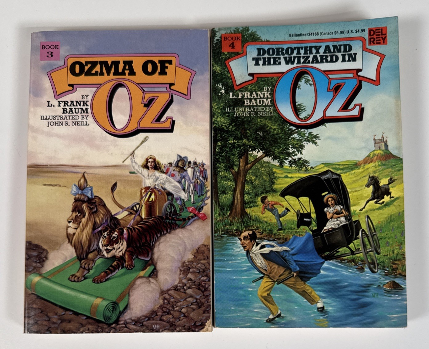 L. Frank Baum Oz Series Books 1-6 Del Rey Paperback Lot of 6