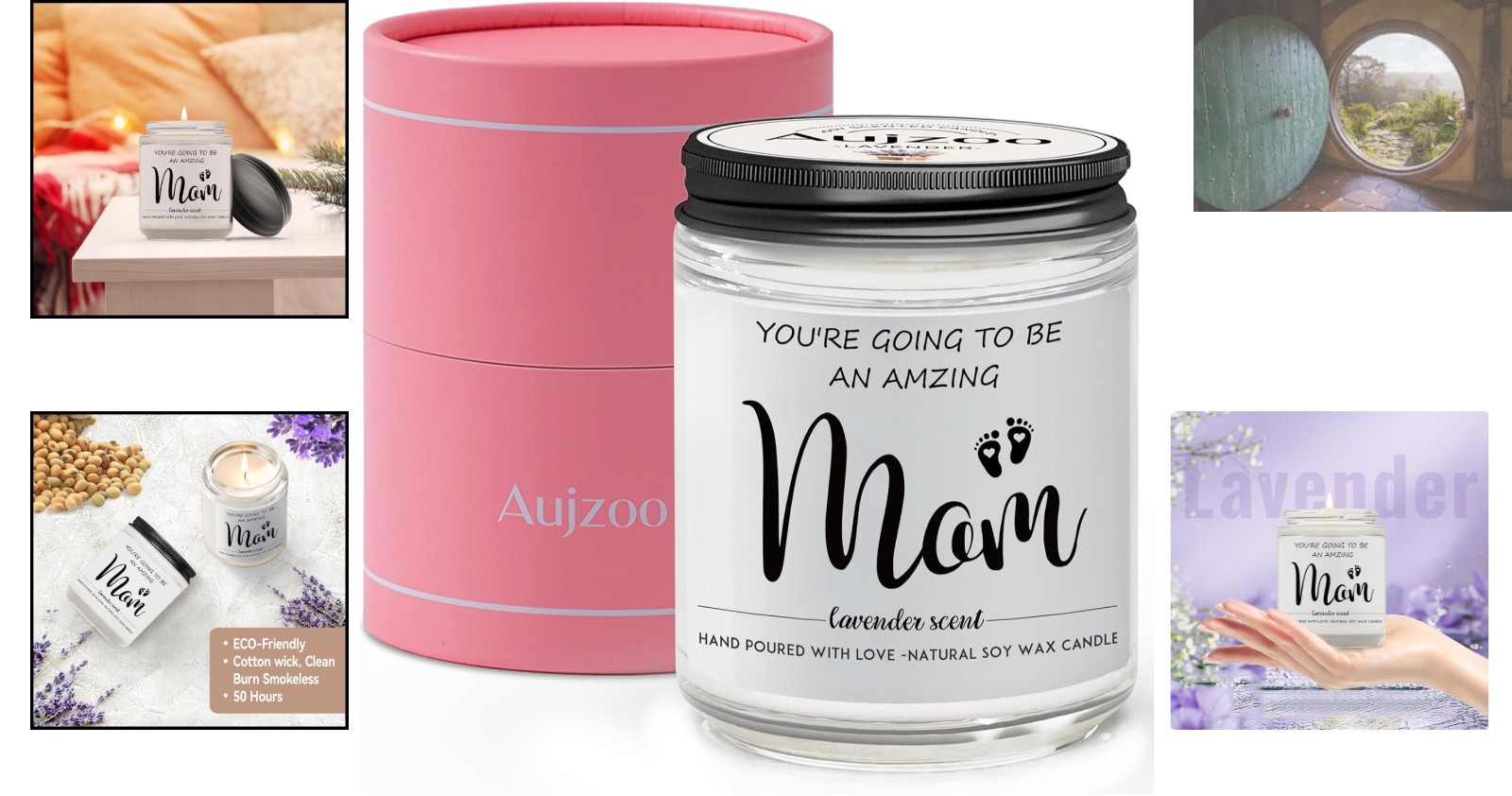 7oz Lavender Soy Wax Candle – Ideal Gift for First-Time Moms and Baby Showers