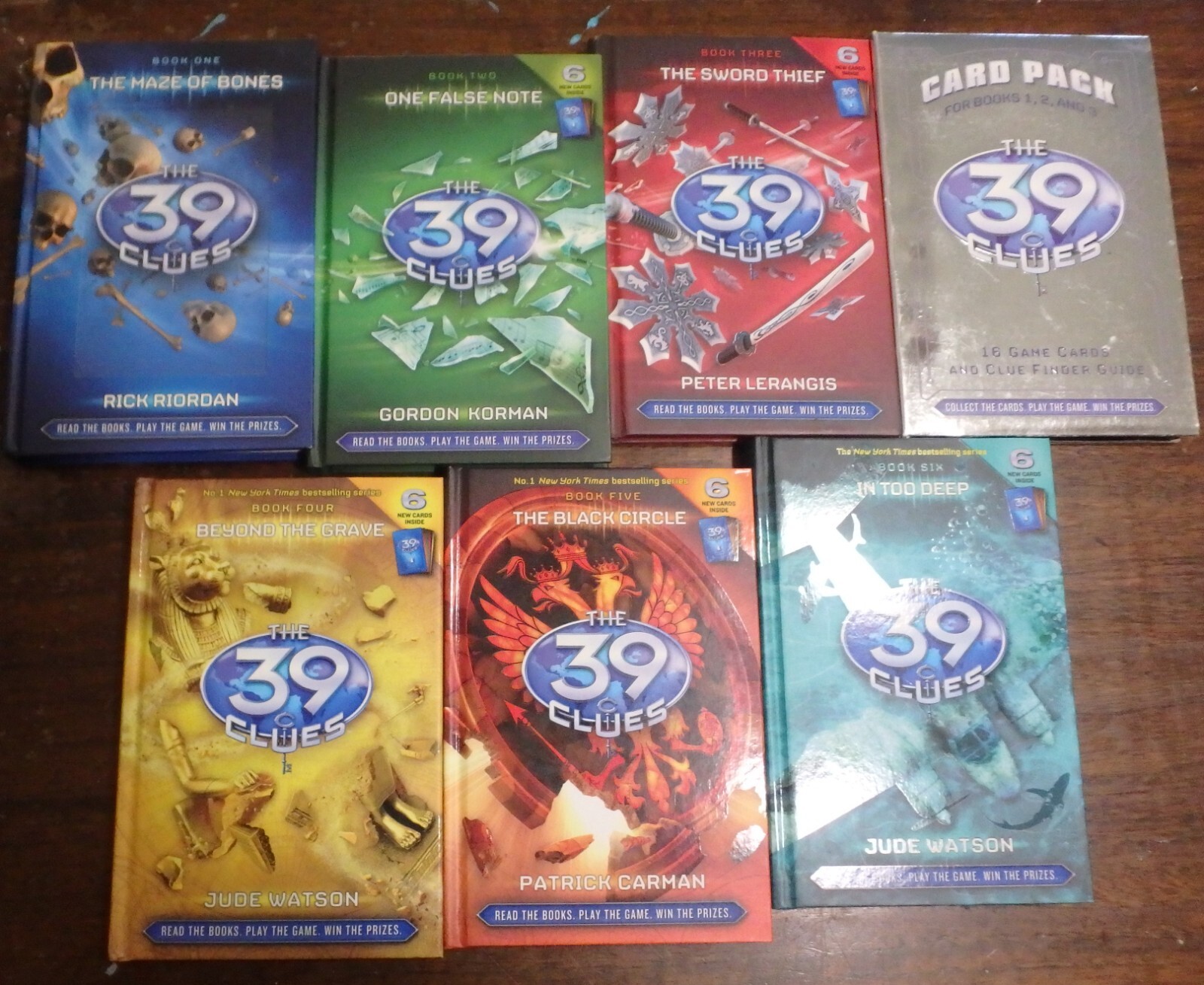 39 Clues Books 1-6, 1 unopened card pack for 1-3 BKST14