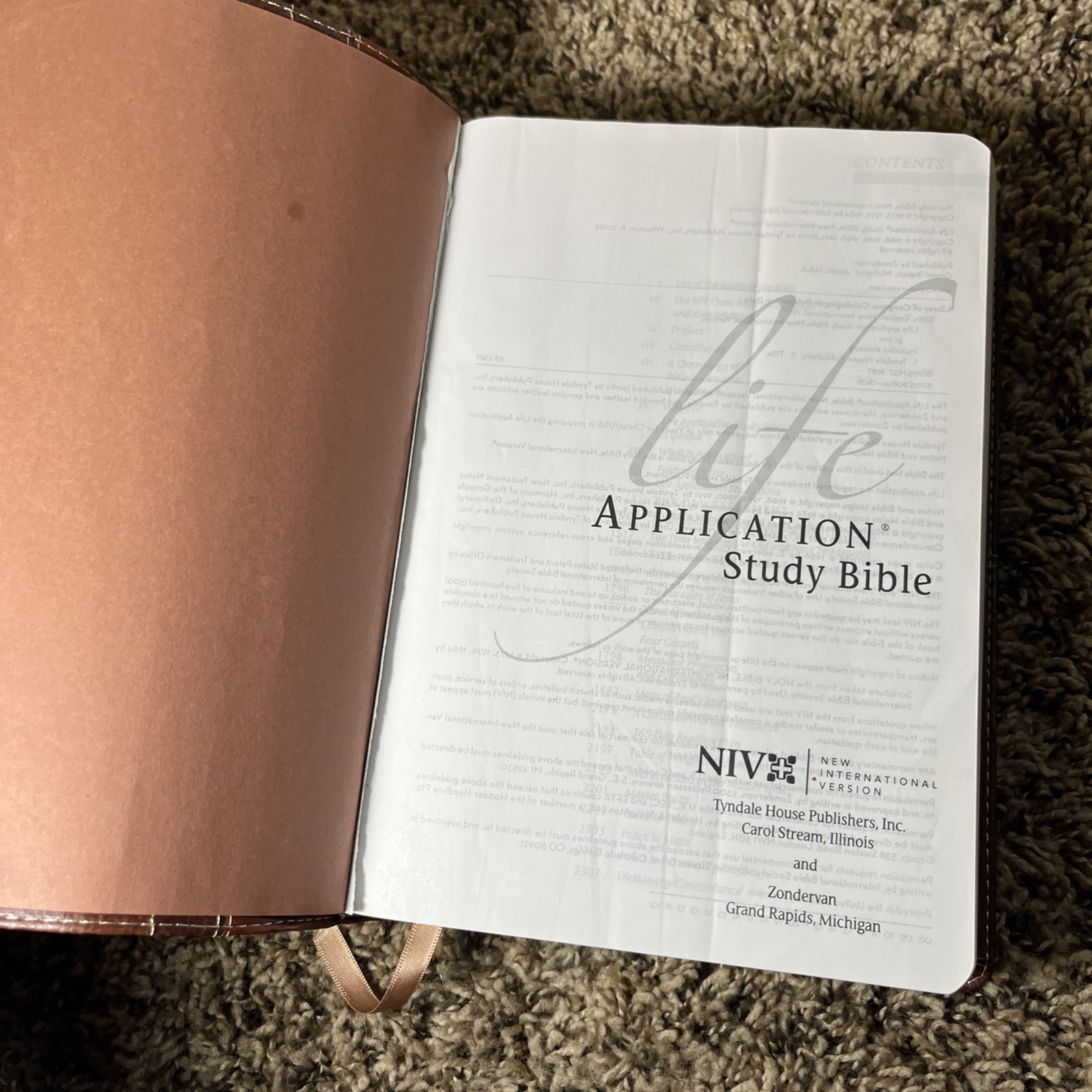 Life Application Study Bible NIV Large Print 2011 Italian Duo Tone Leather