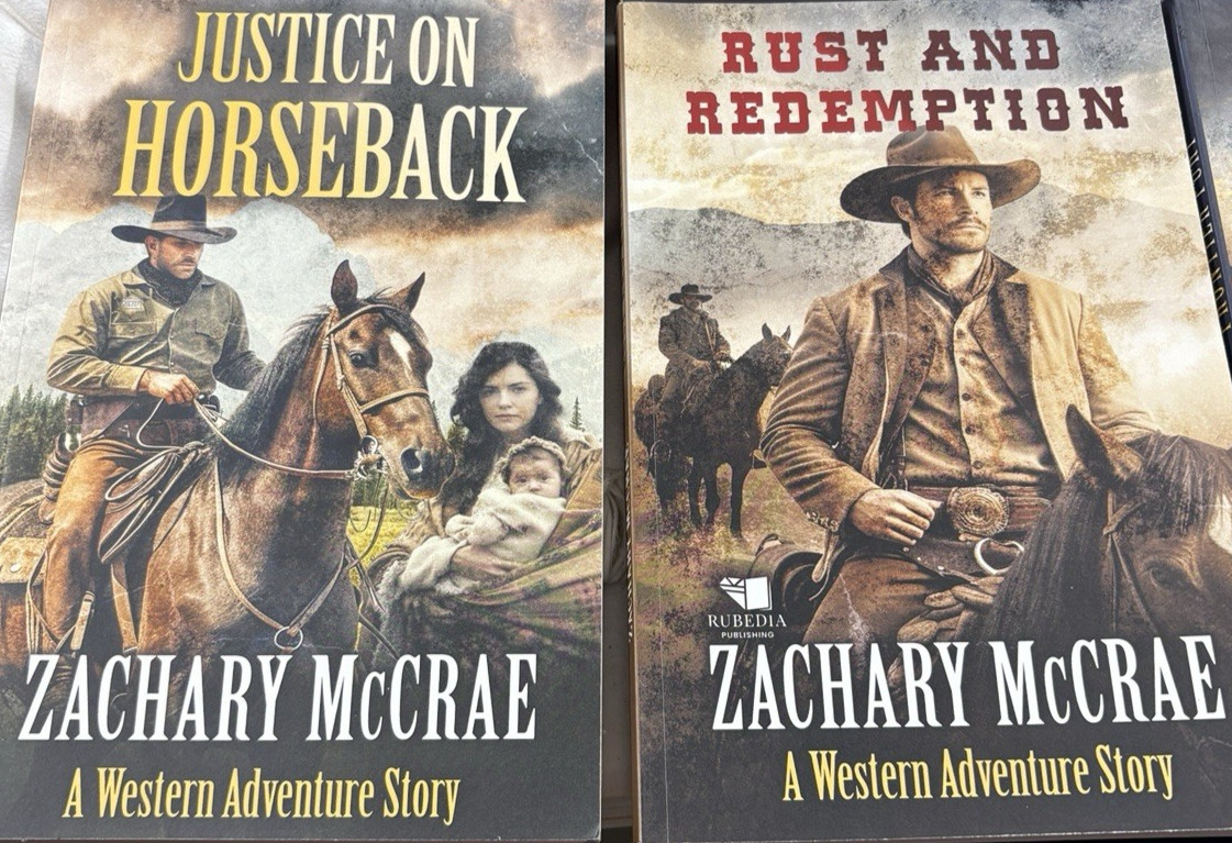 Lot of Zachary McCrae Paperback Books Western Adventure Story Rubedia Publishing