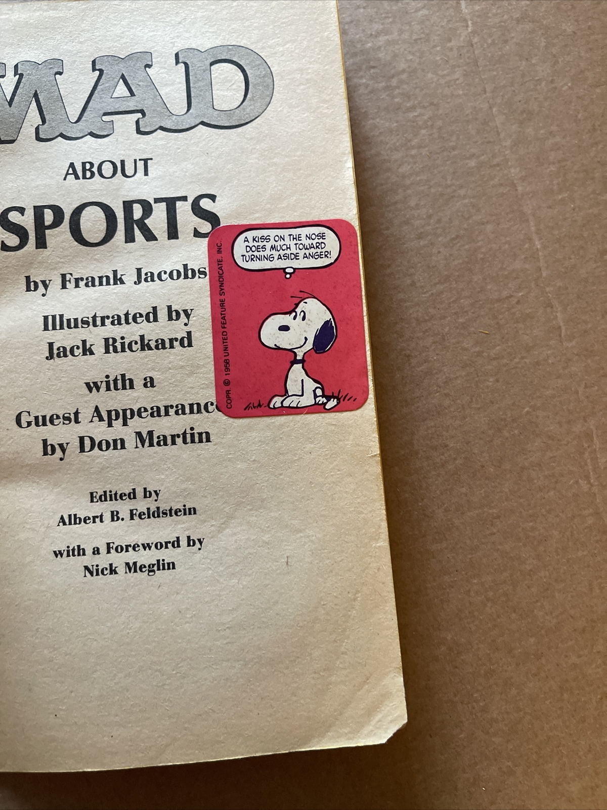 Mad About Sports by Frank Jacobs PB 1972 1st Print Very Good shipping included