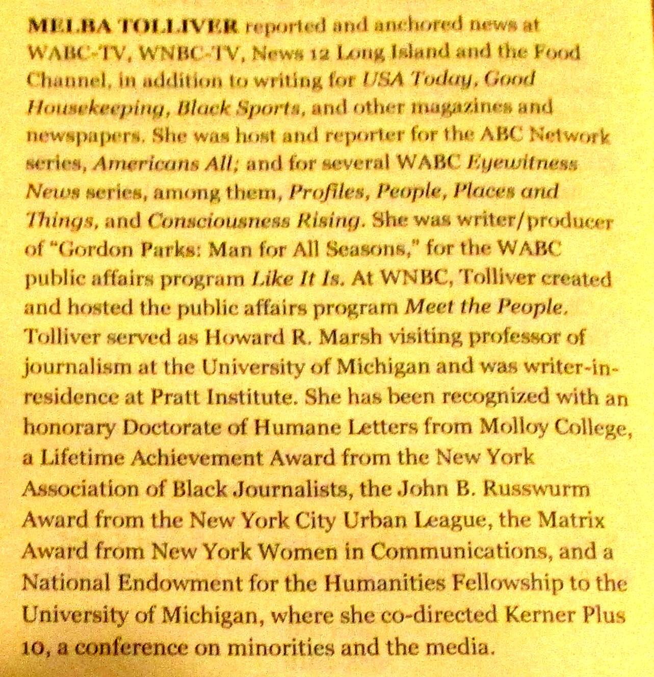 2024 Accidental Anchorwoman by Melba Tolliver SIGNED Softcover Book 276 Pages