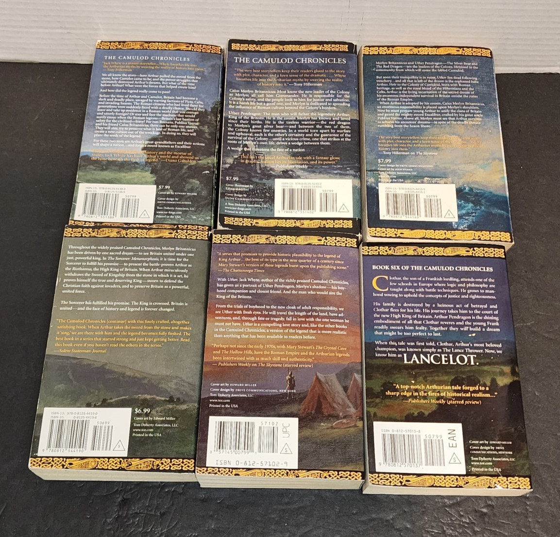 JACK WHYTE’S CAMULOD CHRONICLES SERIES 6 BOOK PAPERBACK LOT **GC**