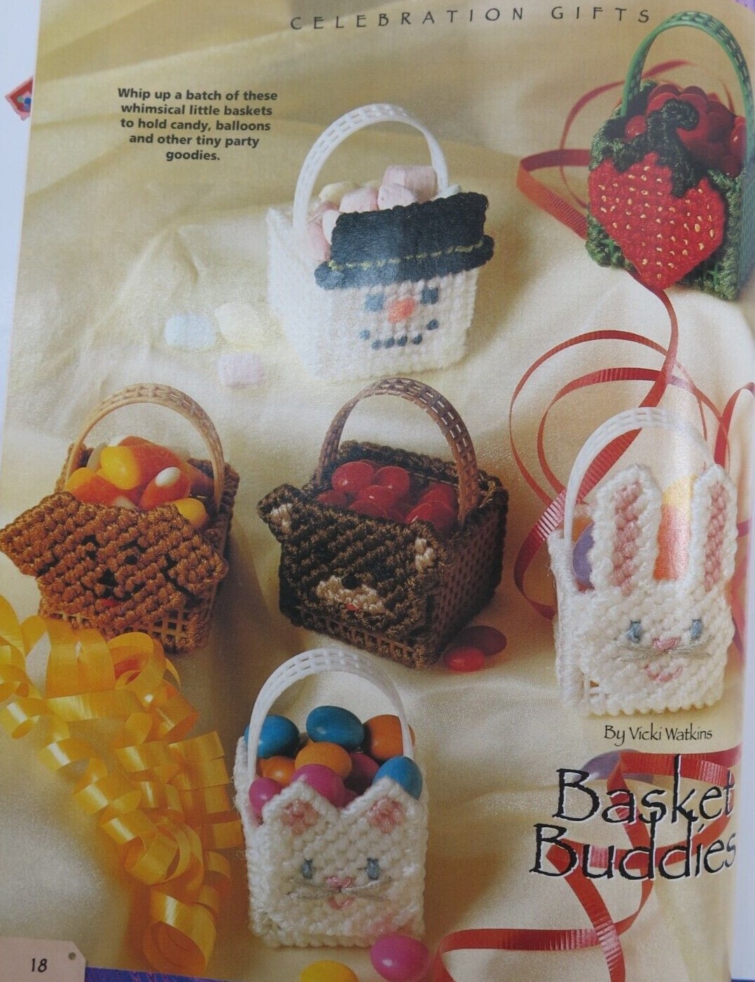 Hardcover „Plastic Canvas Celebration Gifts“ Book, 160 pages for 67 DIY Gifts