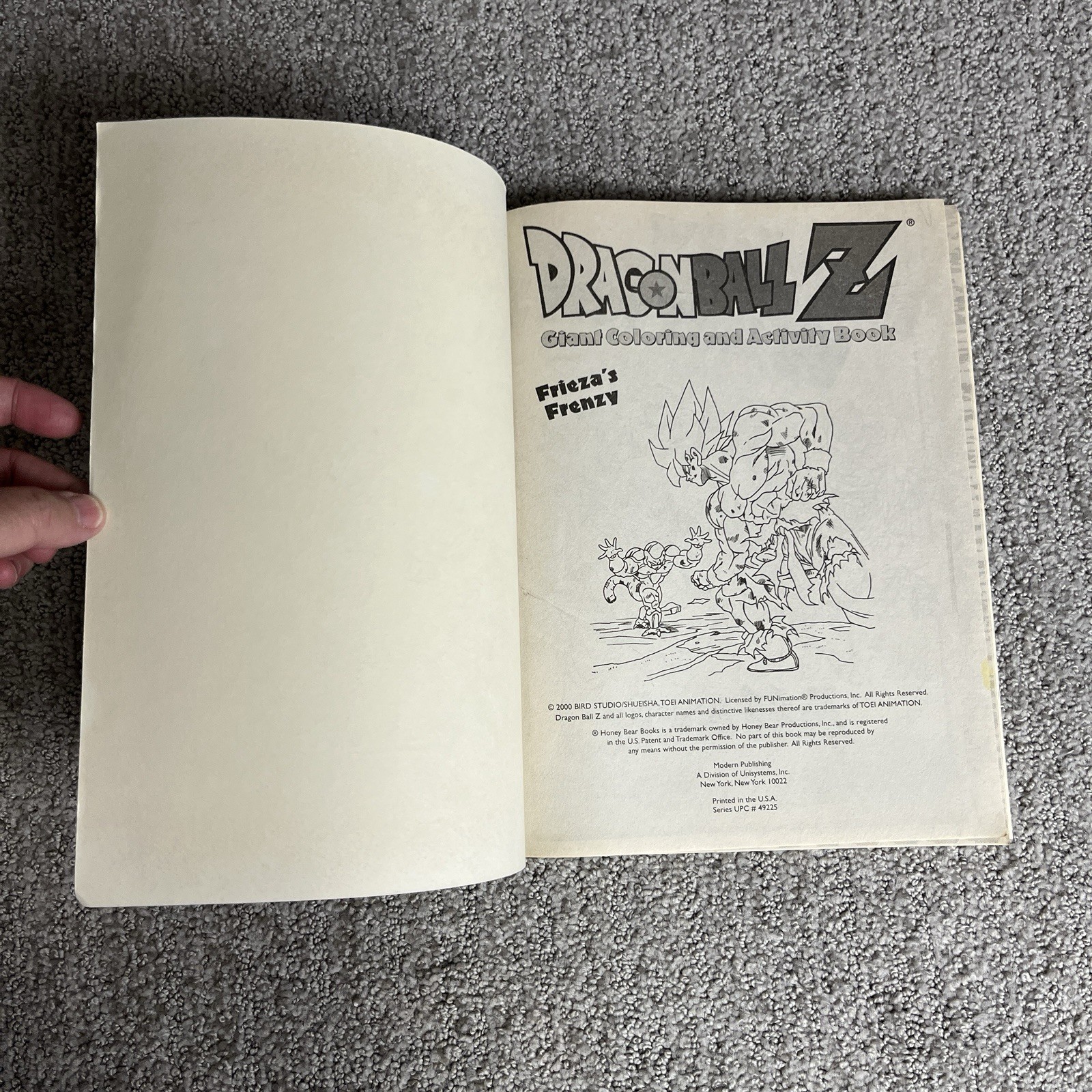 Vintage Dragon Ball Z Giant Coloring & Activity Books Lot of 2 (1 Page Used)