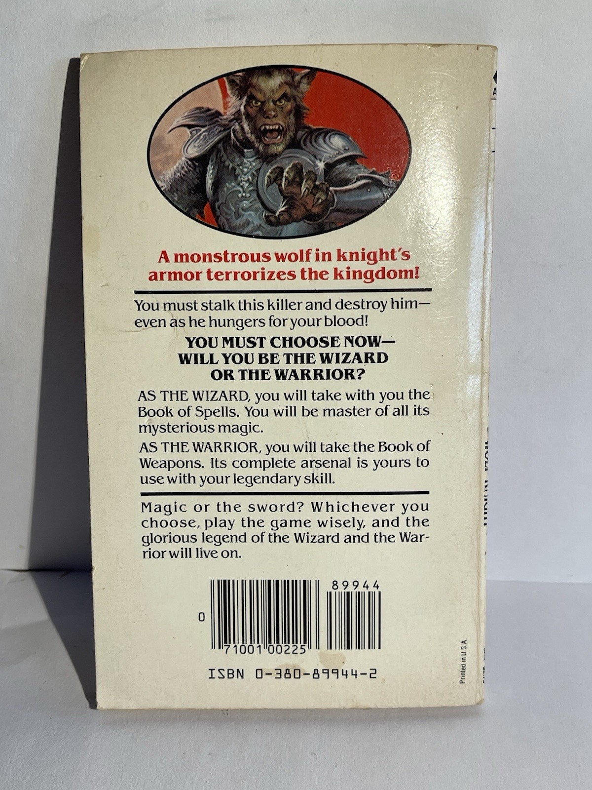 R. L. Stine Wizards, Warriors & You #7 Challenge of the Wolf Knight PB 1985