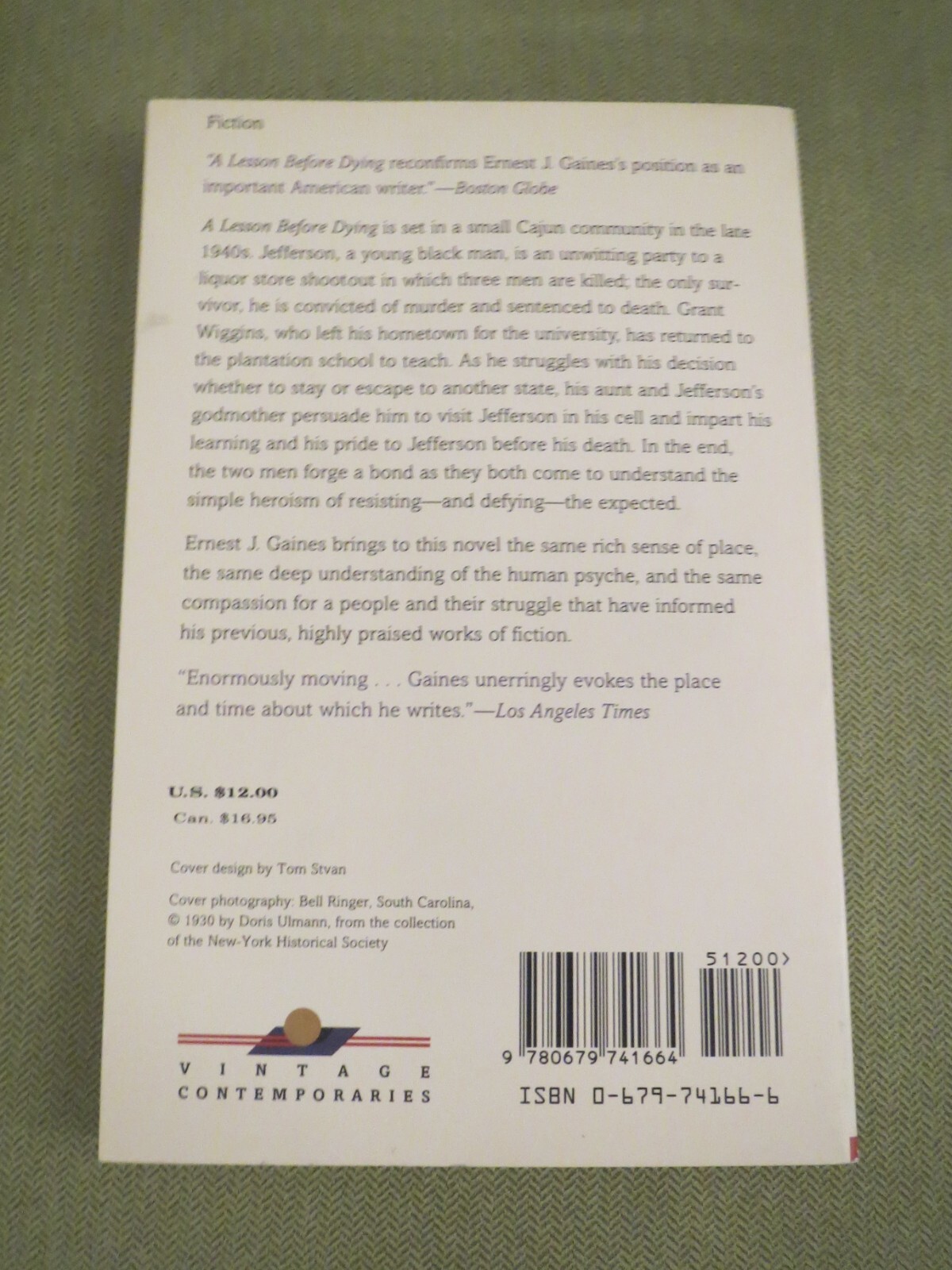 A Lesson Before Dying by Ernest J. Gaines, 0679741666, Paperback, NEW