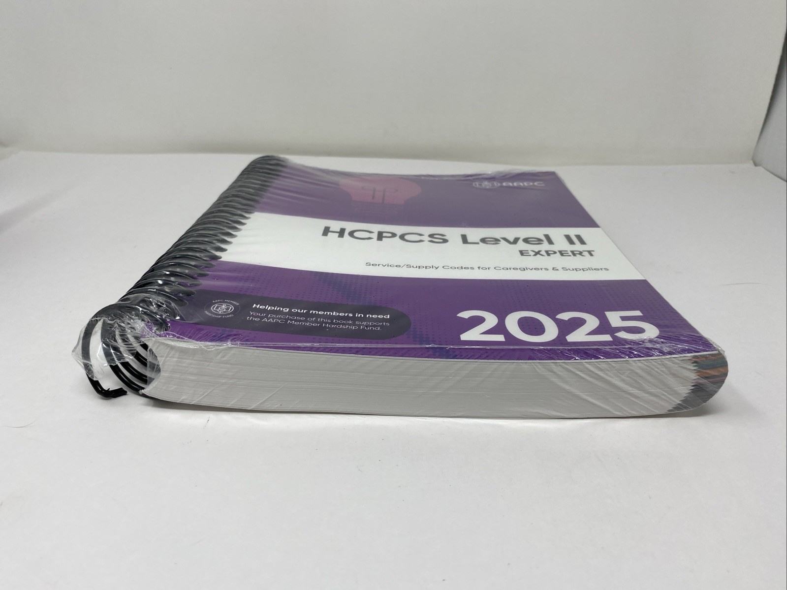 HCPCS Level II Expert 2025 AAPC Spiral Bound Brand New Sealed Minor Wrap Tear