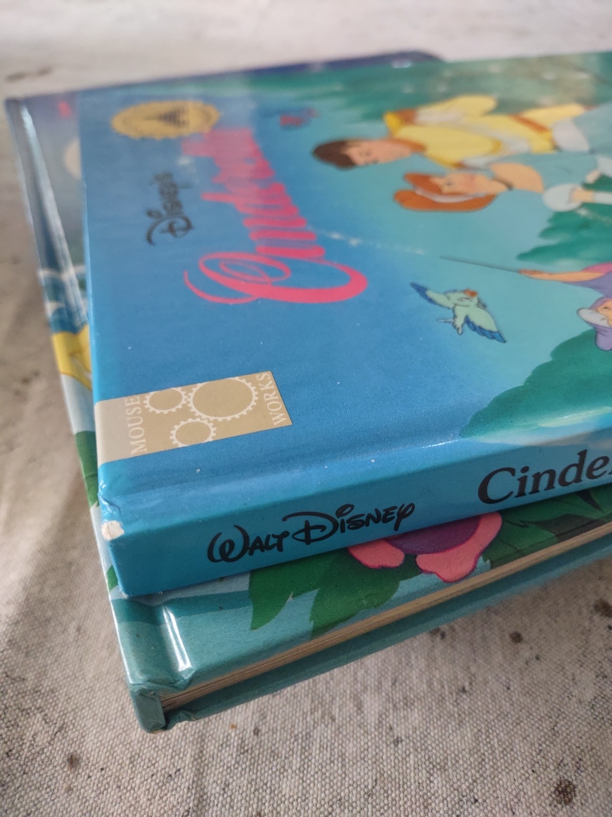 Lot of 6 Disney Princess Large Hardcover Books Gallery Twin Mouse Works Classic