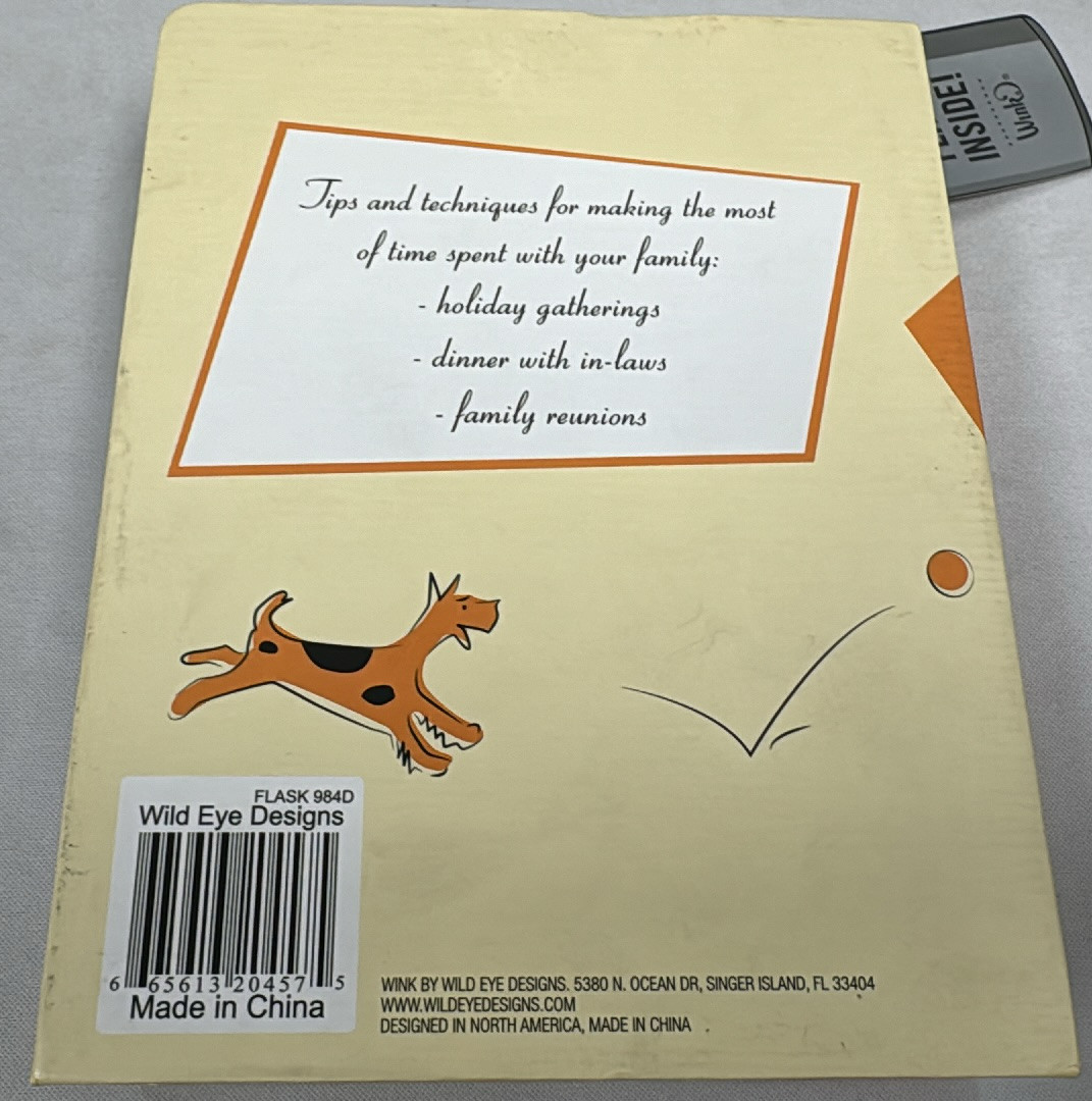 Wink Book Flask „Make the most of Family Time“ 7oz (B120)