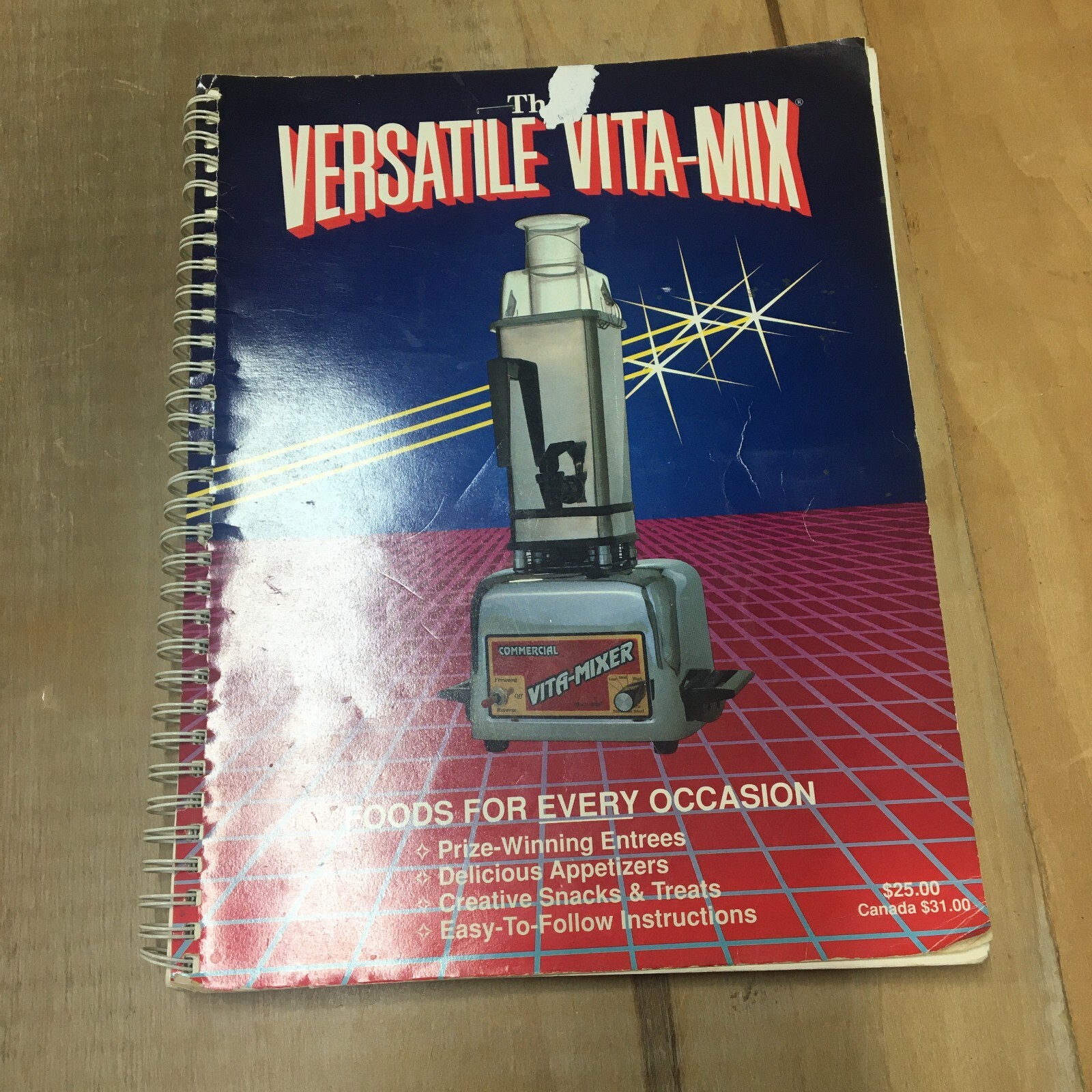 Versatile Vita-Mix Recipe Book Foods For Every Occasion 1990 Spiral FREE SHIP!