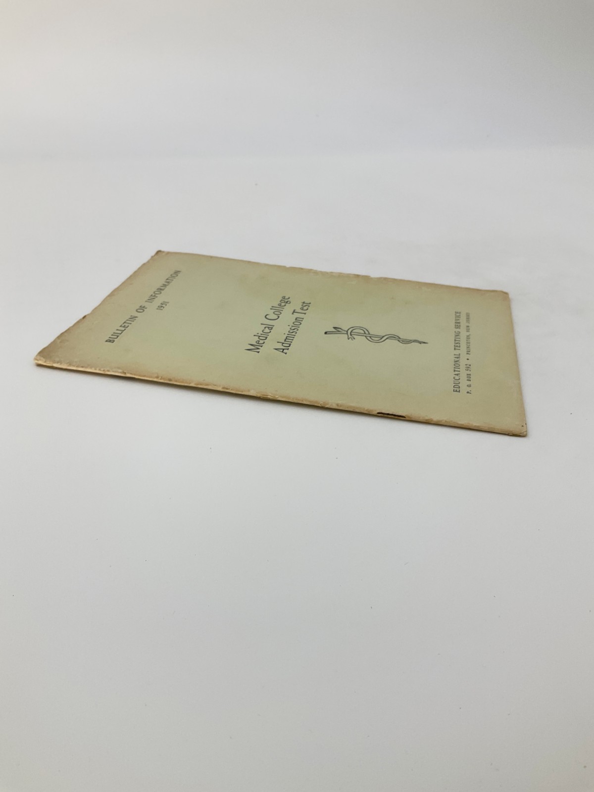Medical College Admission Test Bulletin of Information 1951 Educational Testing