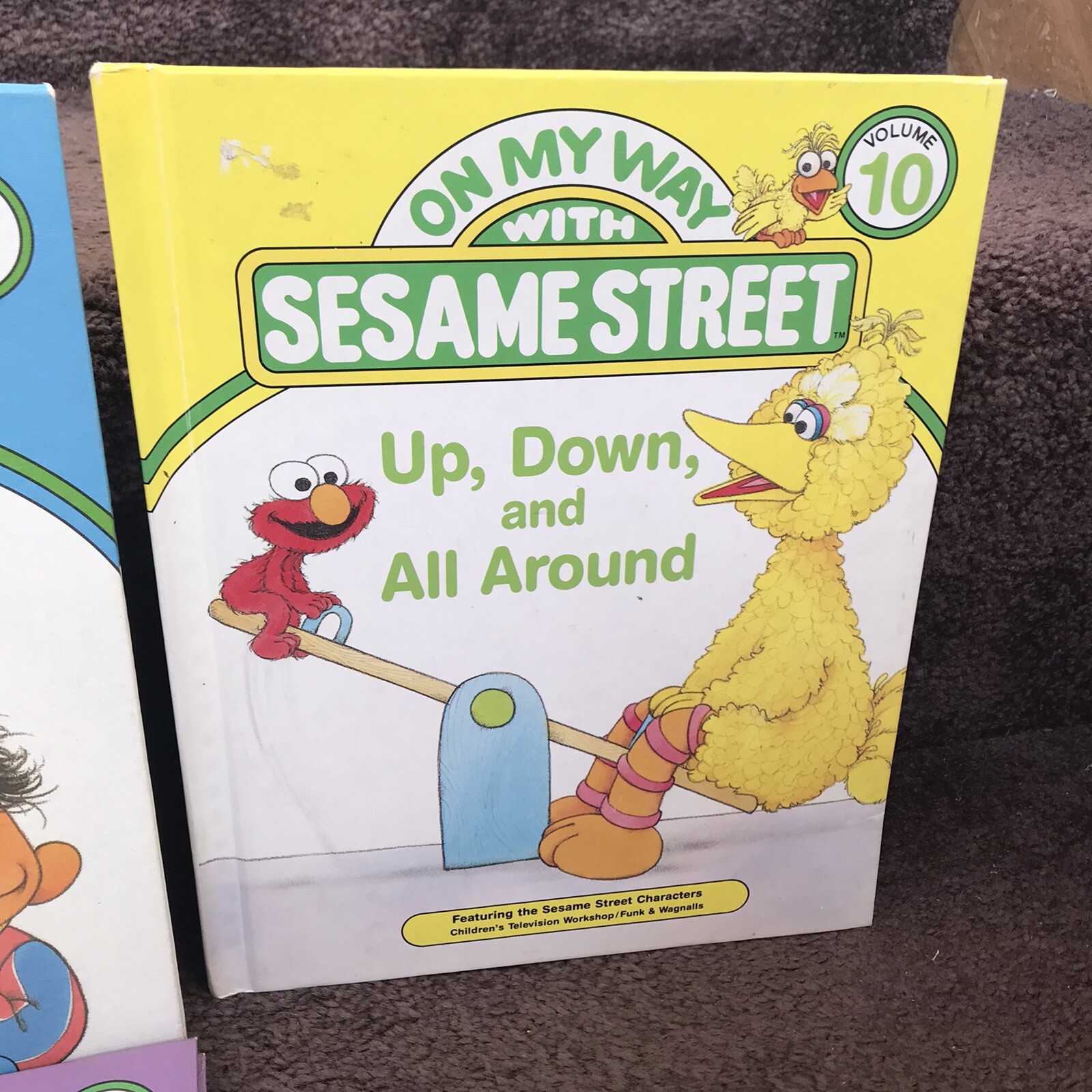 1989 On My Way With Sesame Street Books Hardcover lot of 4 Vintage Big Bird