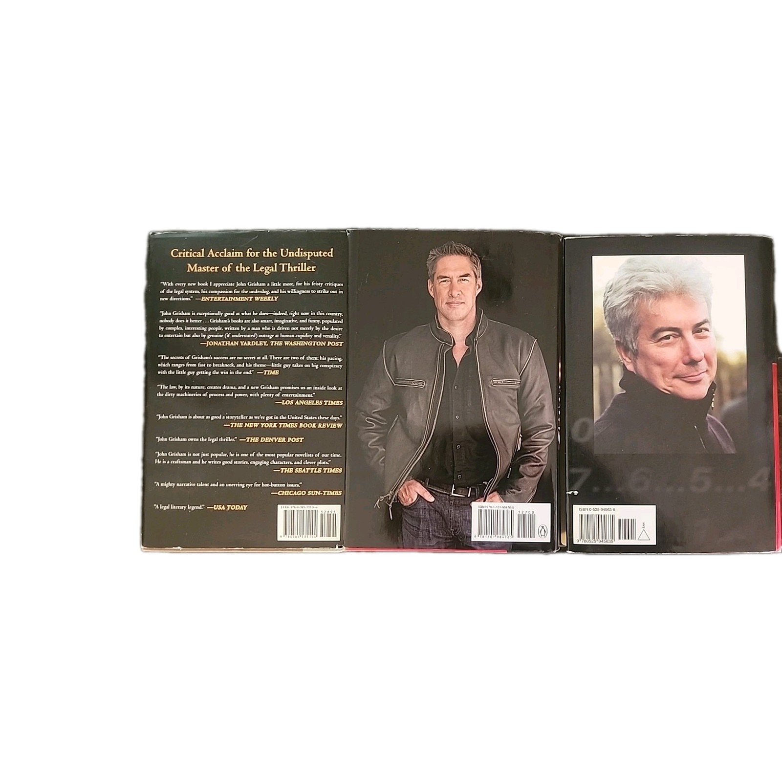 Lot of 3 Brad Taylor, Ken Follett and John Grisham hardcover books As Shown
