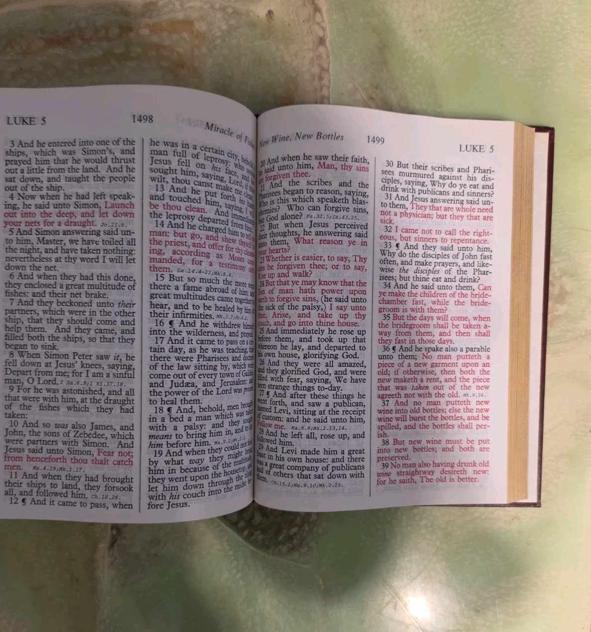 Holy Bible GIANT Print KJV Red Letter Edition Concordance Illustrated 1975