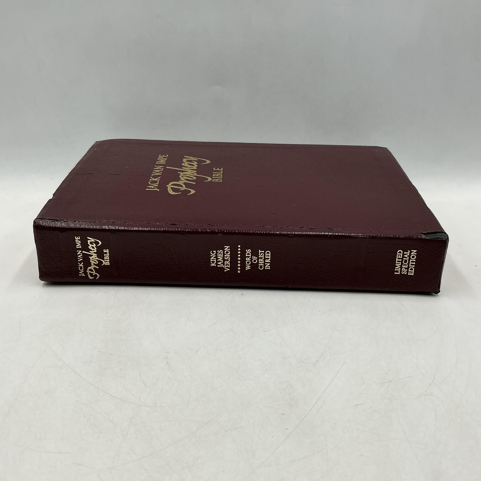 JACK VAN IMPE PROPHECY BIBLE Jack Van Impe Hardcover Faux Leather Burgundy