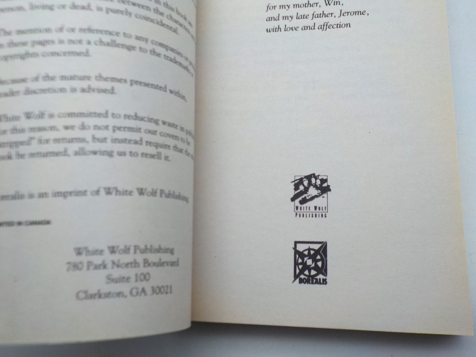 VIRGINS and MARTYRS A Novel Simon Maginn First Printing White Wolf Pub. 1995