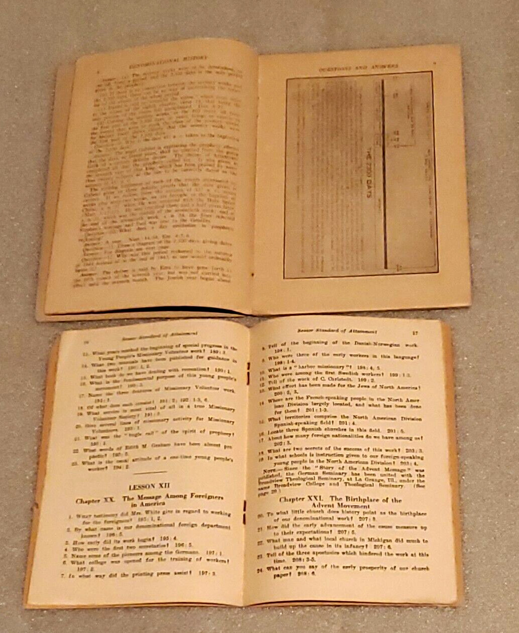 Origin & Progress of Seventh-Day Adventists, Olsen 1932, photos,text book, etc
