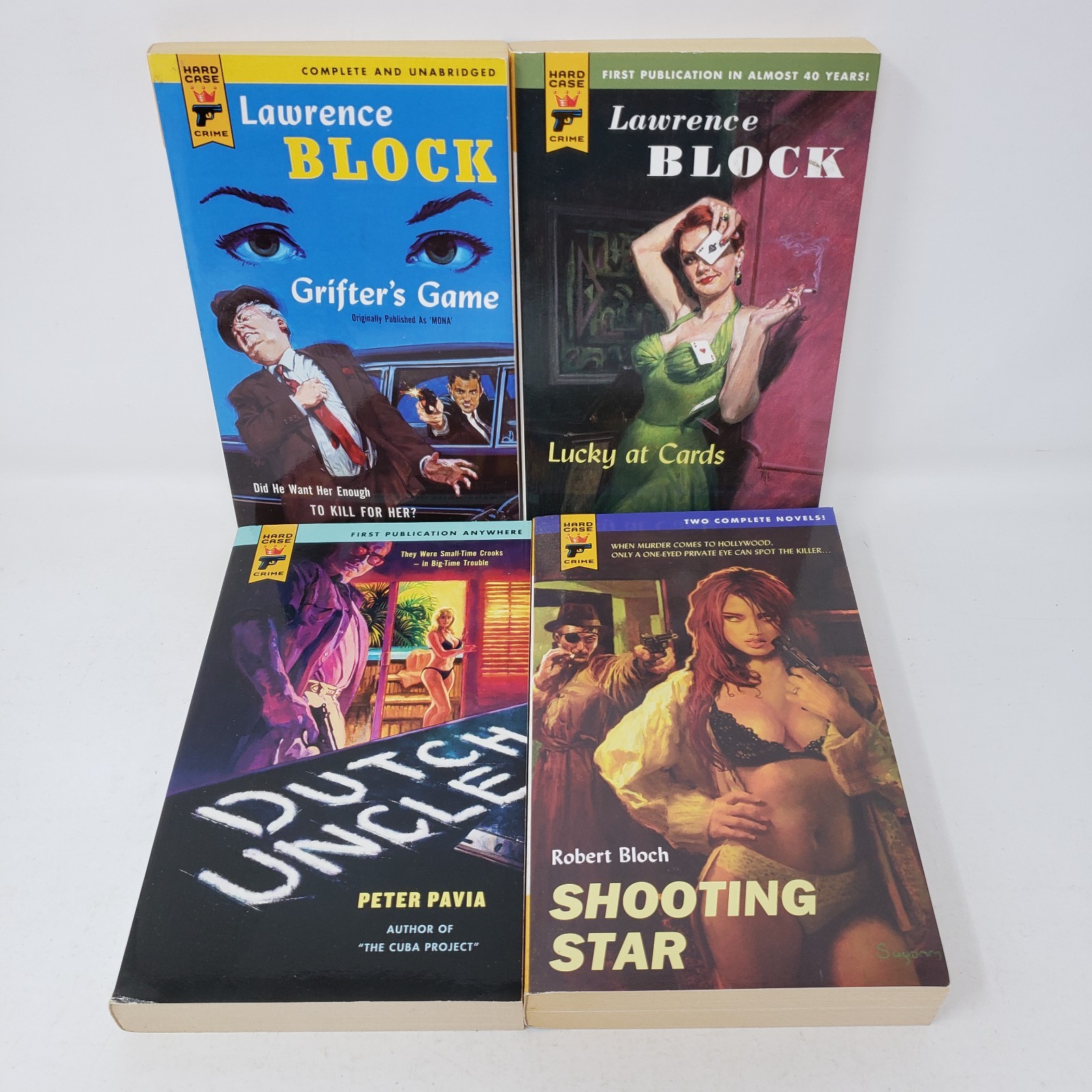 Hard Case Crime Books Lot of 4 (MMPB, Robert Bloch, Lawrence Block)