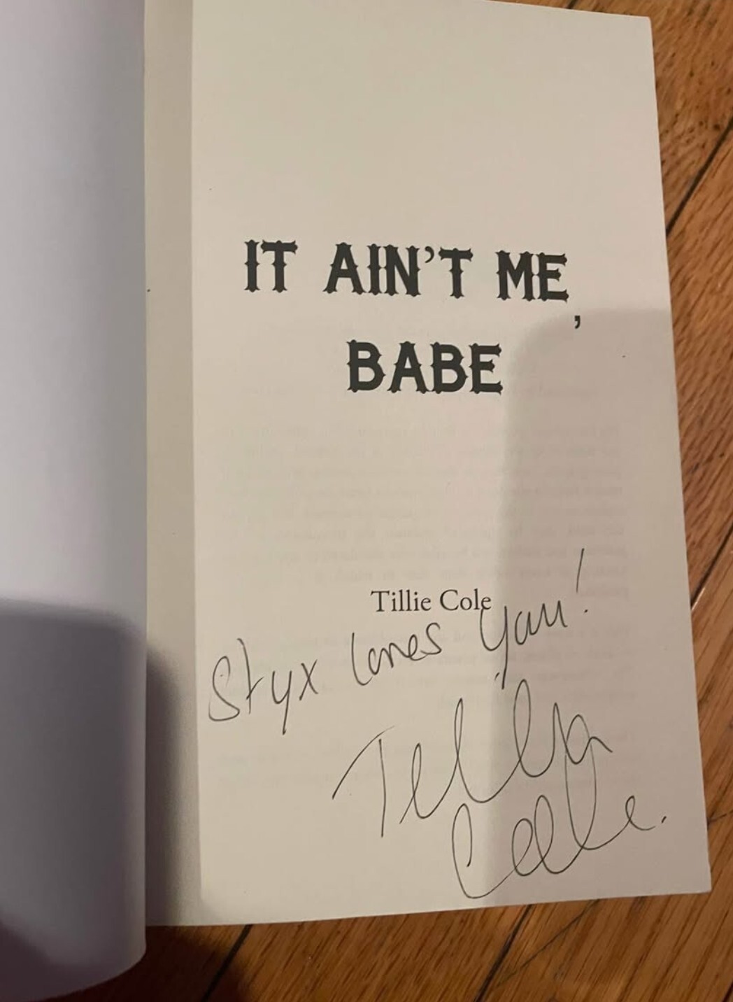 RARE SIGNED OOP Tillie Cole Books