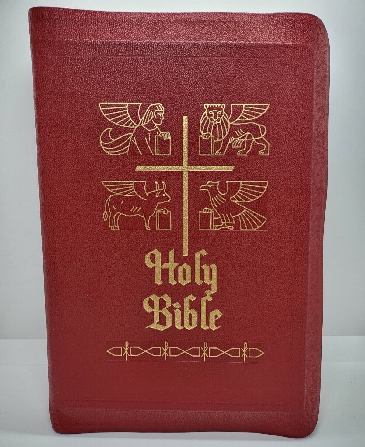 Catholic Holy Bible – 12 inches by 9 inches – Great Shape – Red