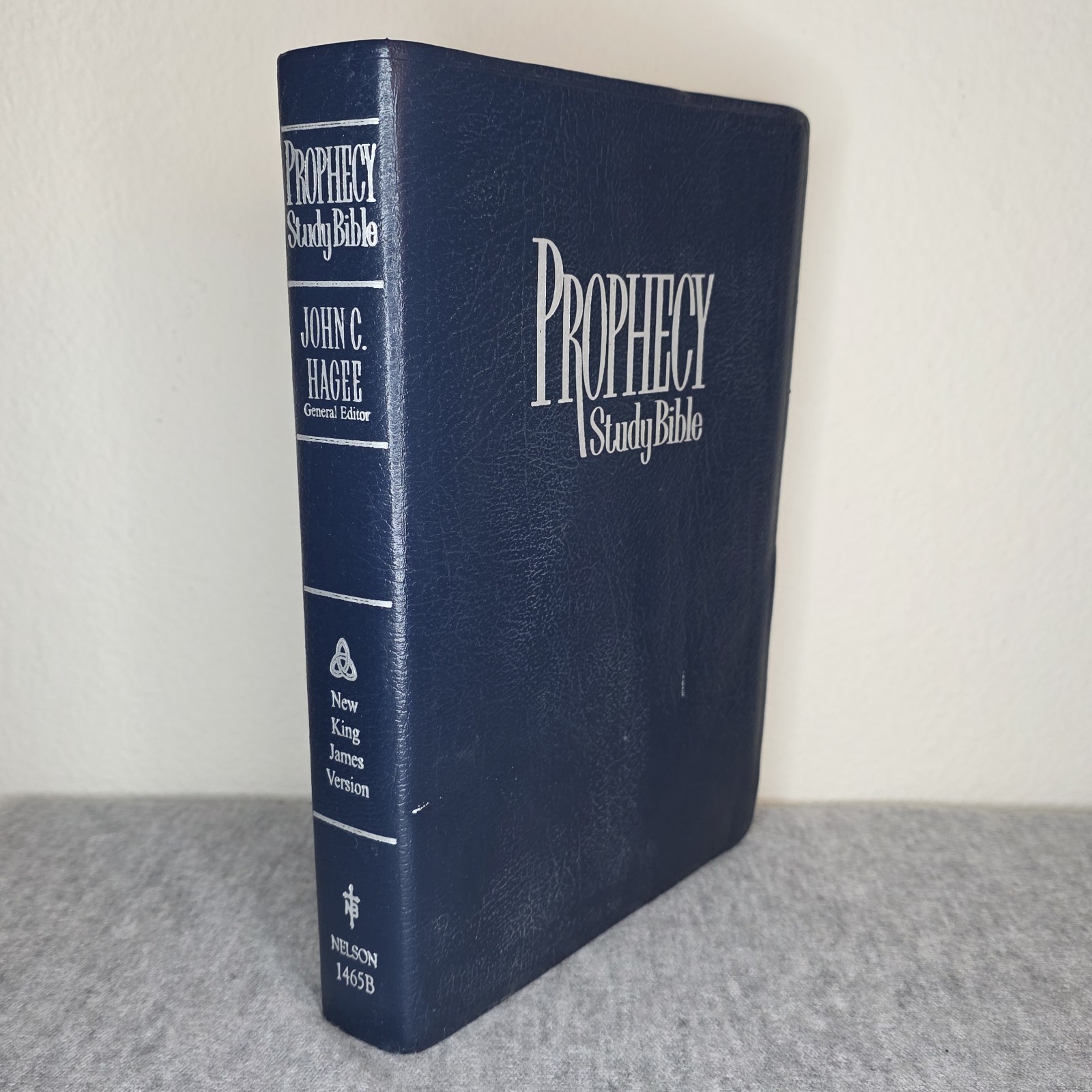 PROPHECY STUDY BIBLE NKJV NELSON 1465B GENUINE BONDED LEATHER JOHN HAGEE