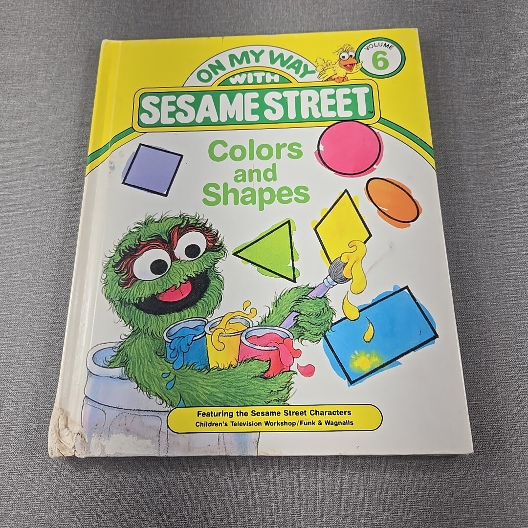 On My Way With Sesame Street Book Volume 6 Colors and Shapes 1989 Hardcover Book