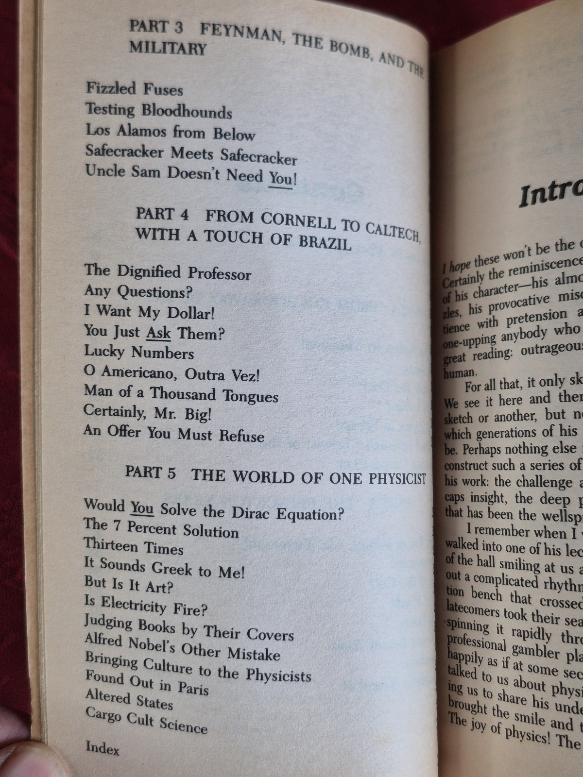 „Surely You’re Joking Mr. Feynman“ – Richard P. Feynman – Bantam 1986 mmpb