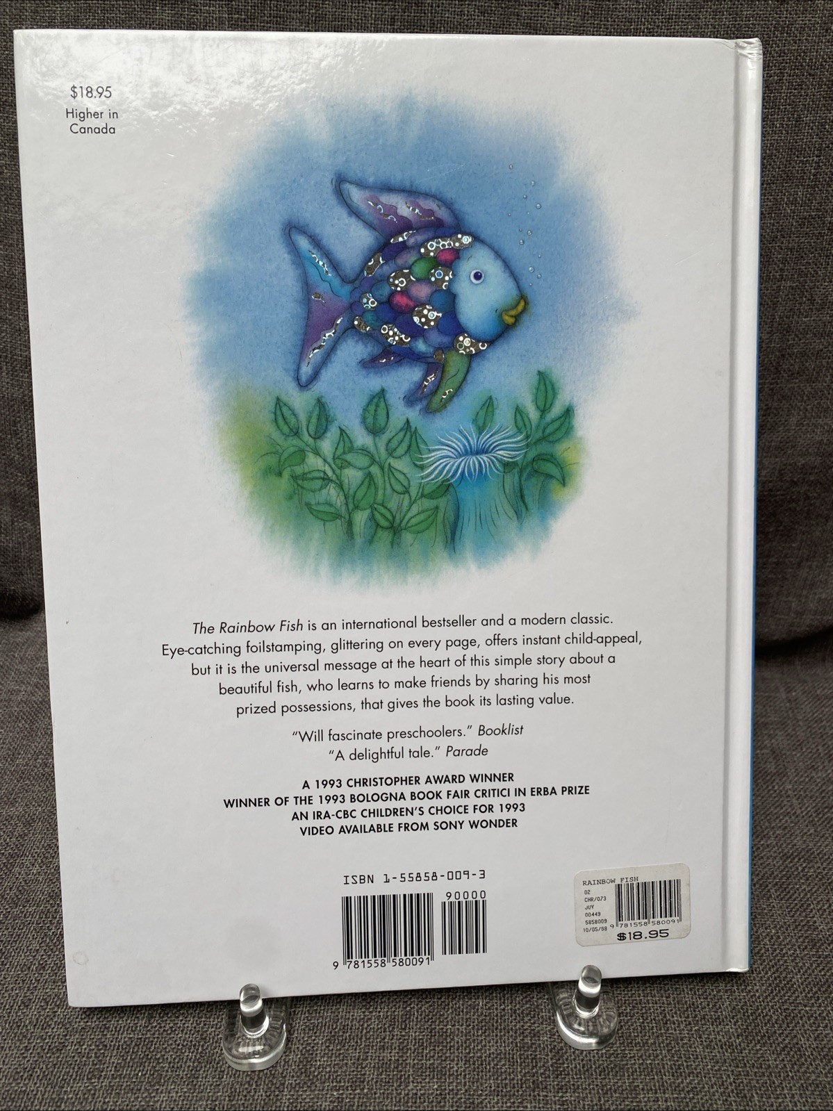 SIGNED The Rainbow Fish by Marcus Pfister Hardcover „For Danielle“ 1992
